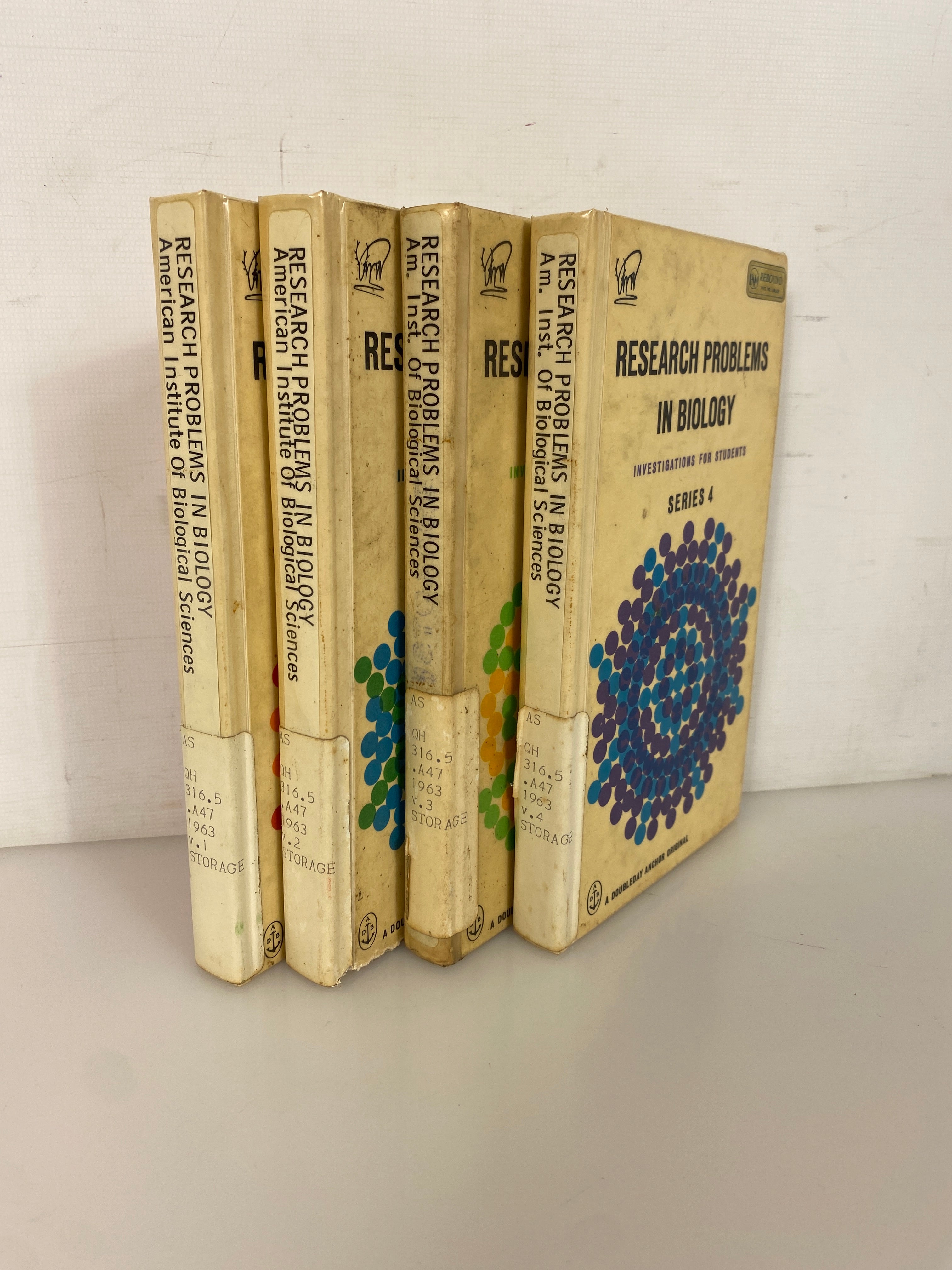 4 Vol Set Research Problems in Biology Investigations for Students Ex-Library HC