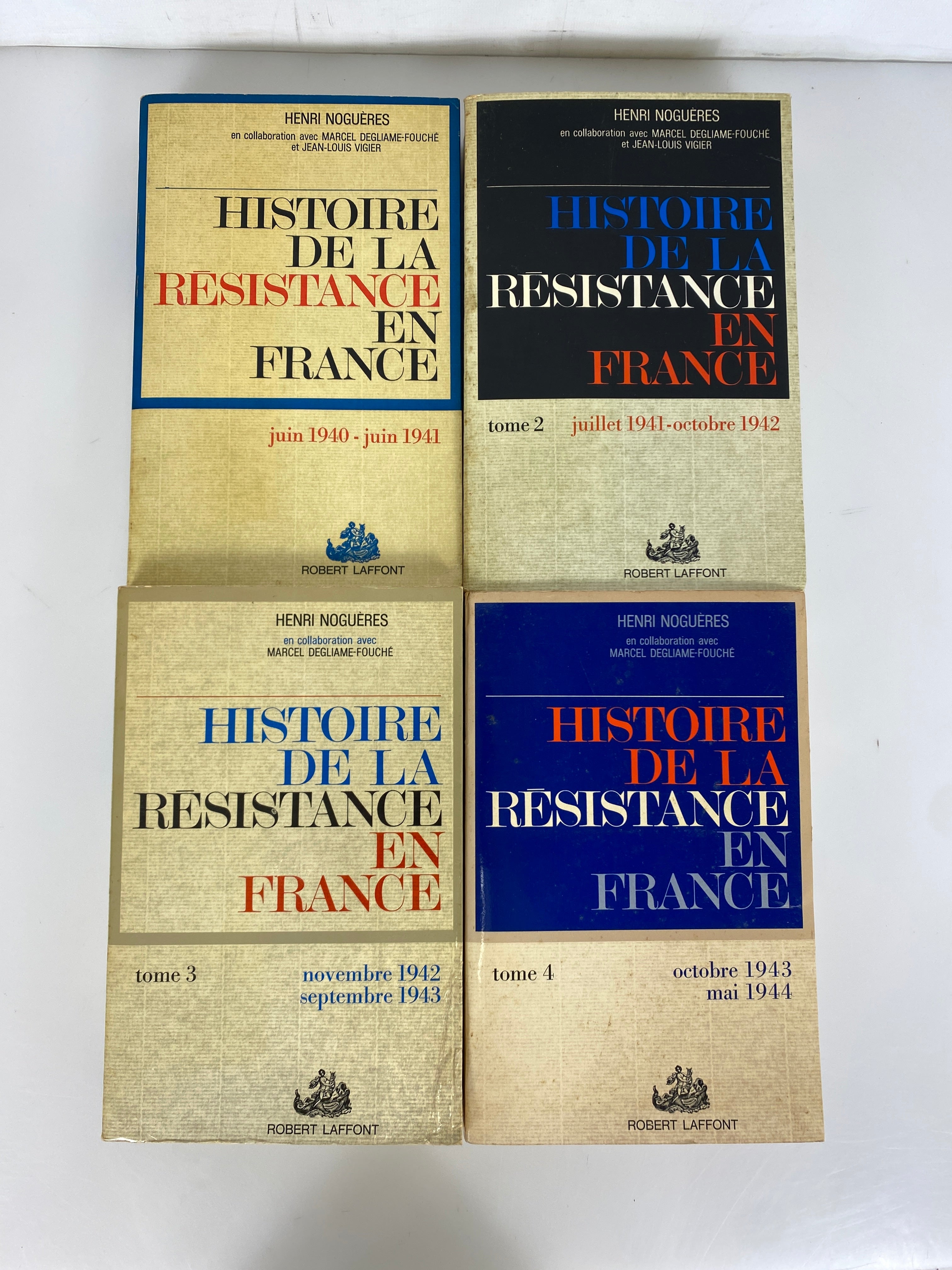 4 Vols: Histoire de la Resistance en France (1-4) in French Henri Nogueres SC