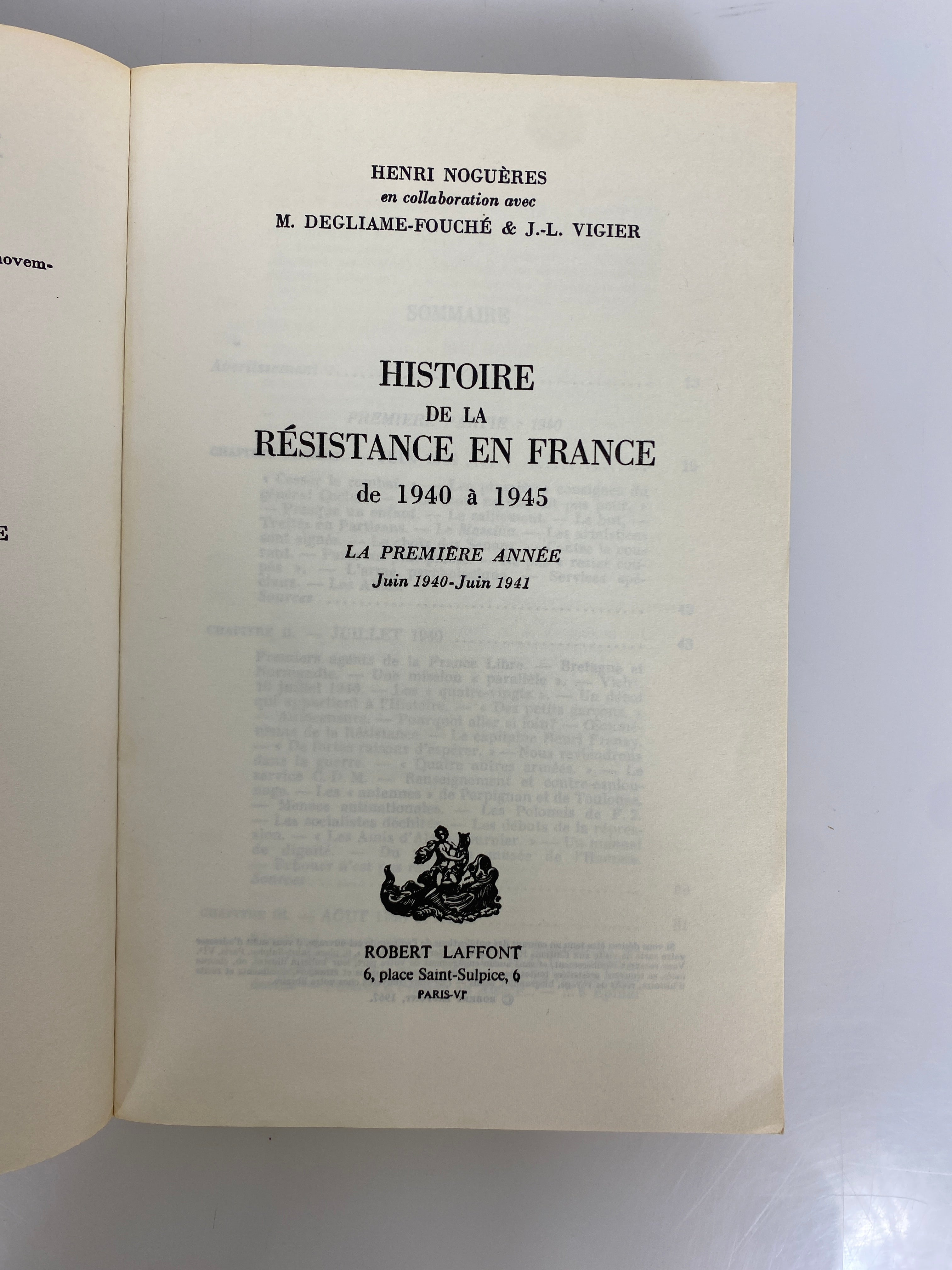 4 Vols: Histoire de la Resistance en France (1-4) in French Henri Nogueres SC