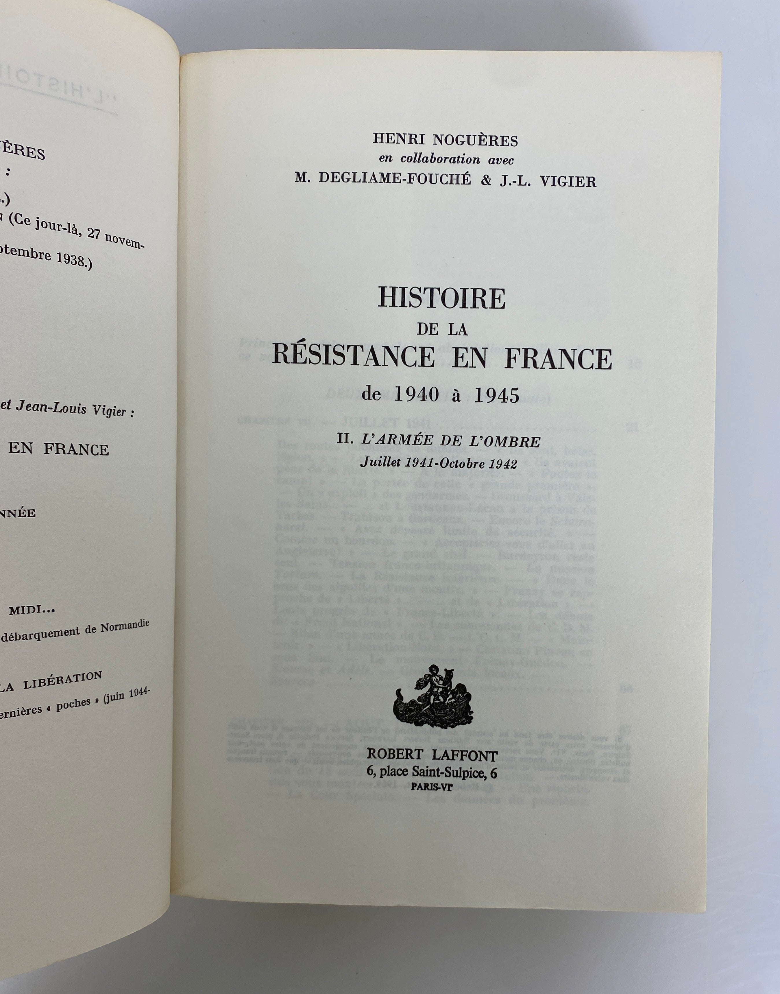 4 Vols: Histoire de la Resistance en France (1-4) in French Henri Nogueres SC