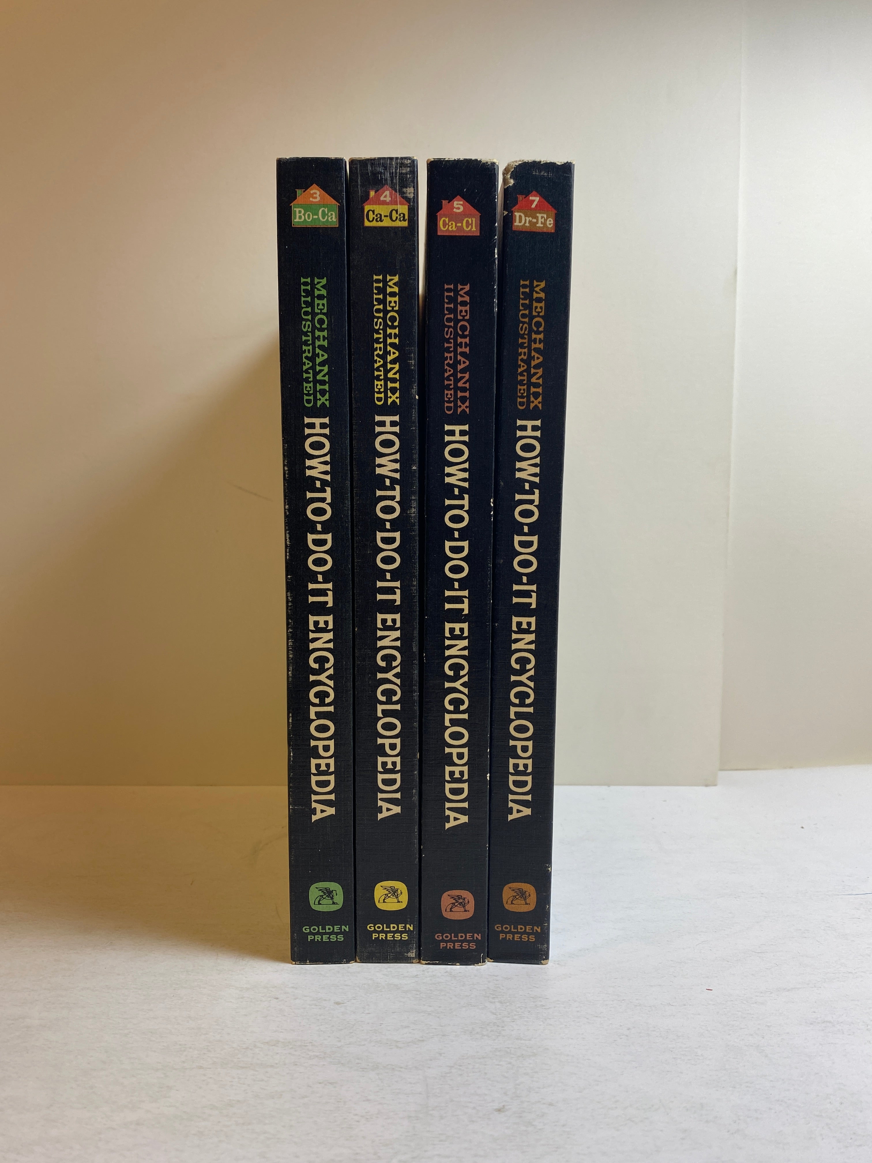 4 Vols: Mechanix Illustrated How To Do It Encyclopedia (3-5, 7) 1961 Vintage HC