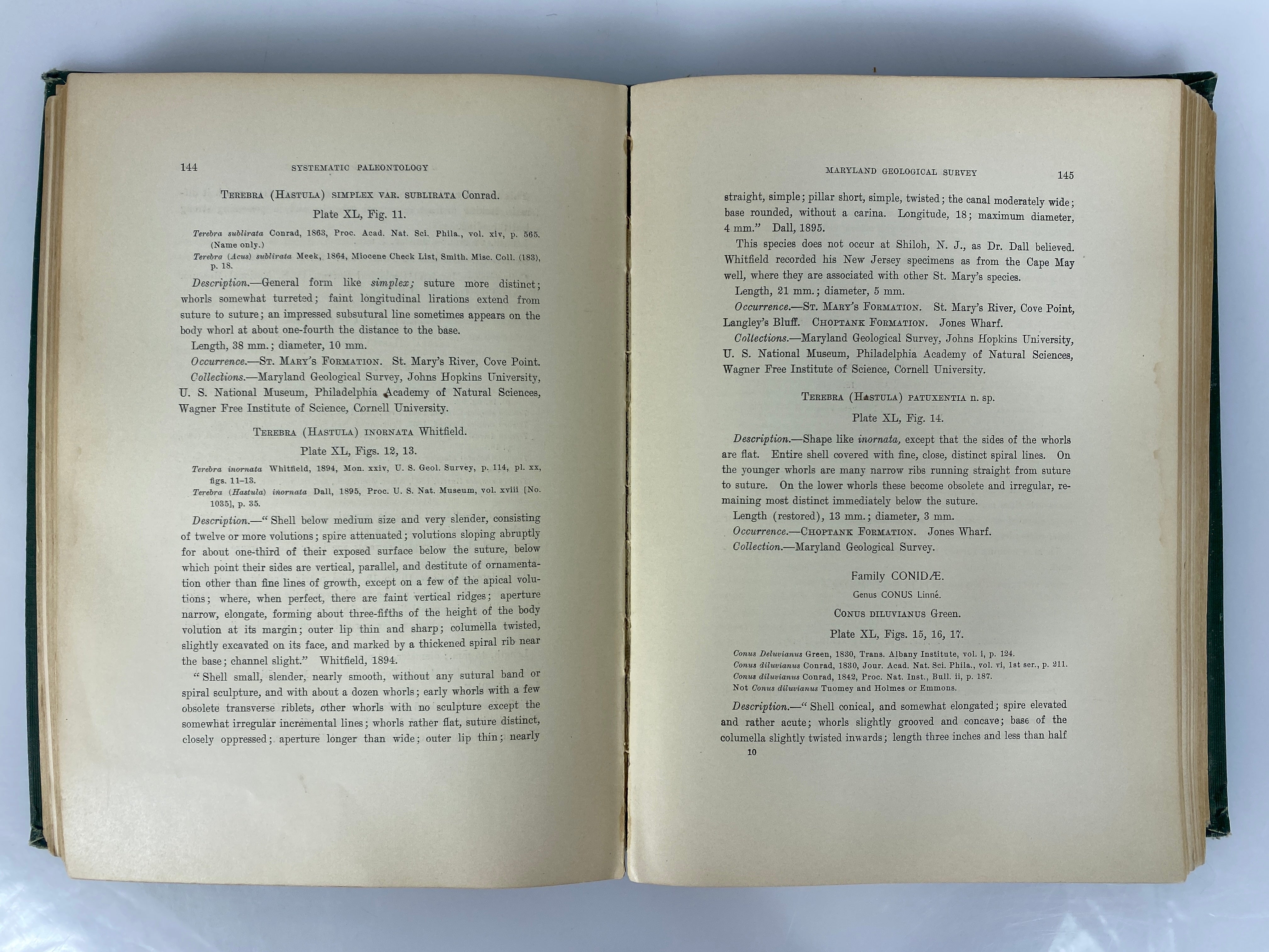 4 Volumes: Maryland Geological Survey 1904/1916 Antique HC Ex-Library