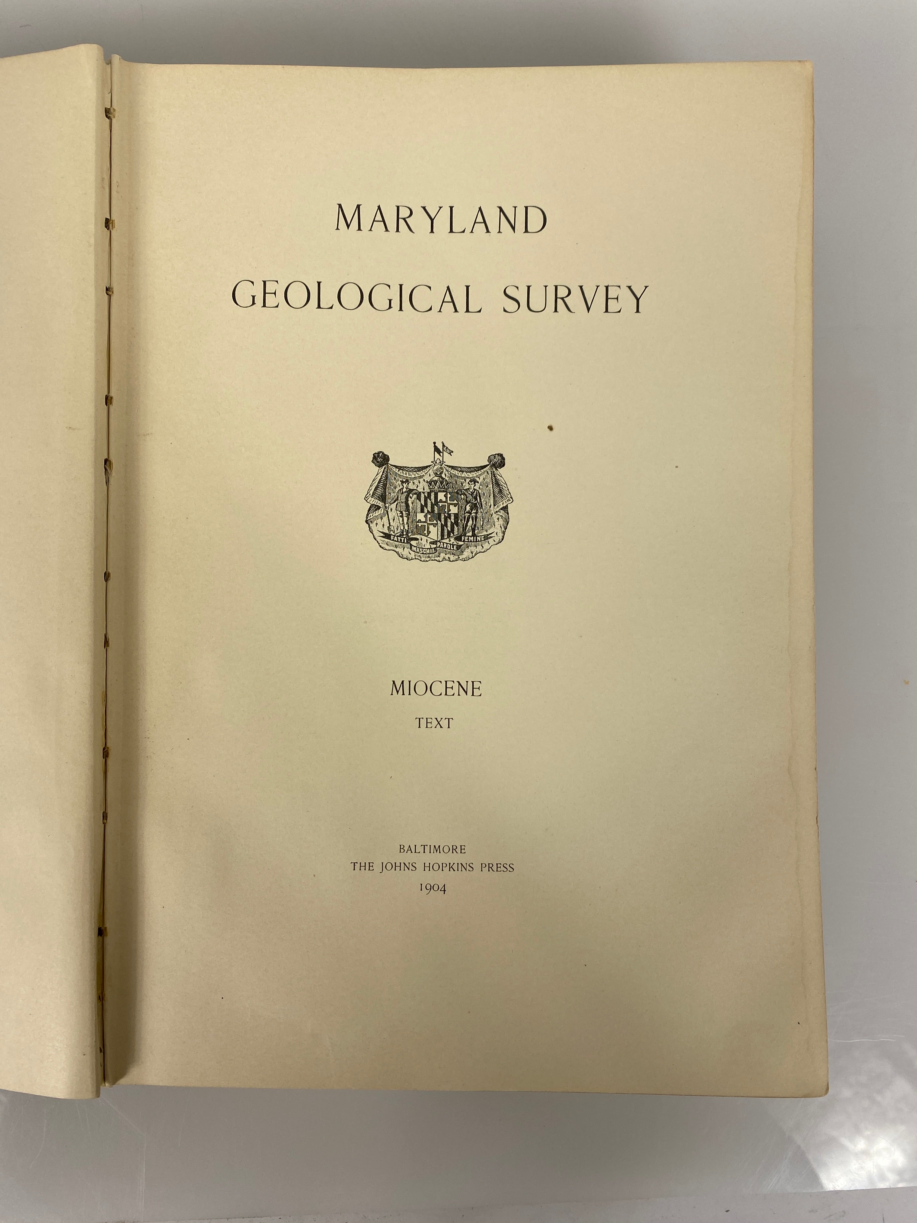 4 Volumes: Maryland Geological Survey 1904/1916 Antique HC Ex-Library