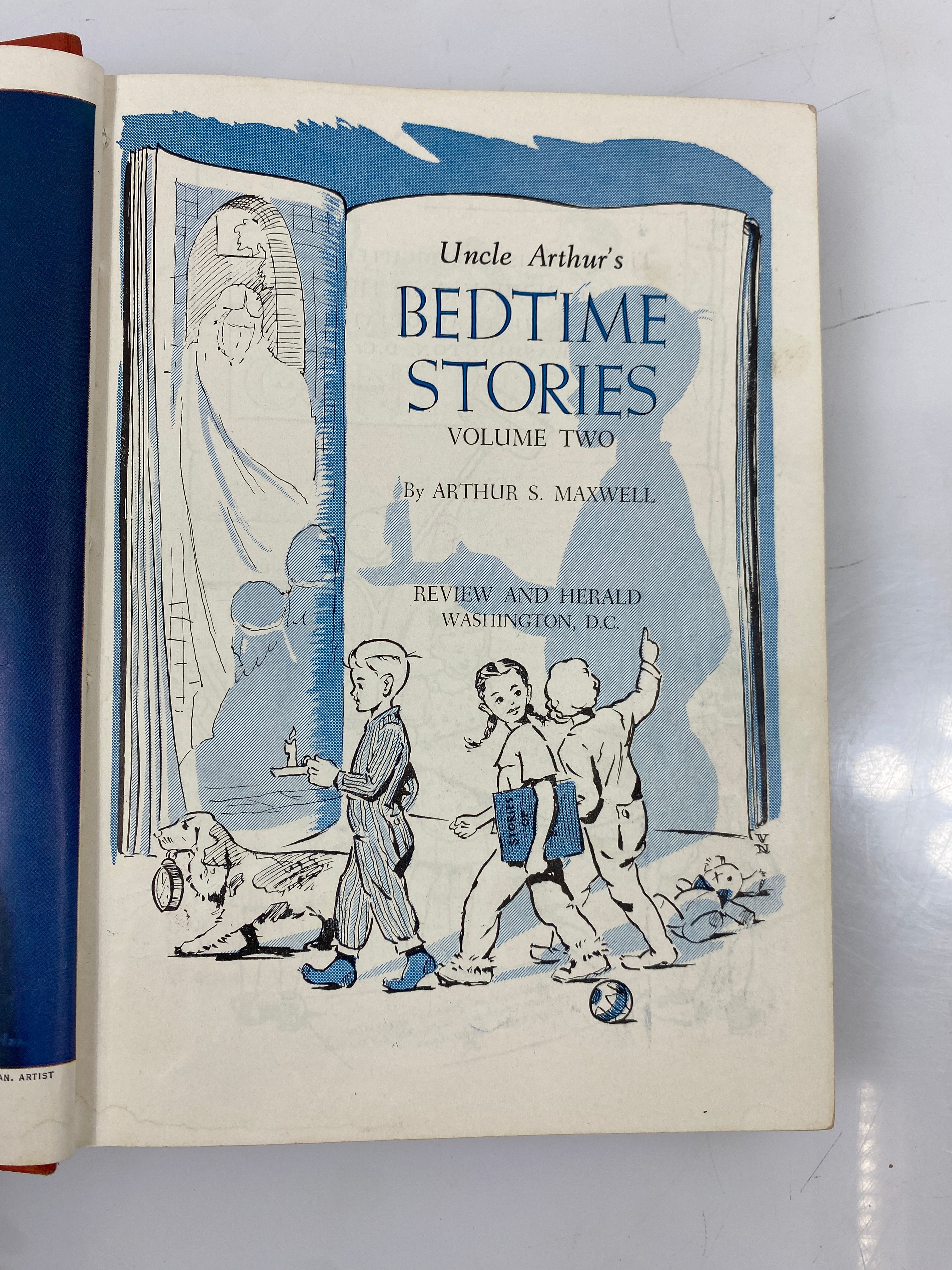 4 Volumes Uncle Arthur's Bedtime Stories (1,2,4,5) 1950 Vintage HC