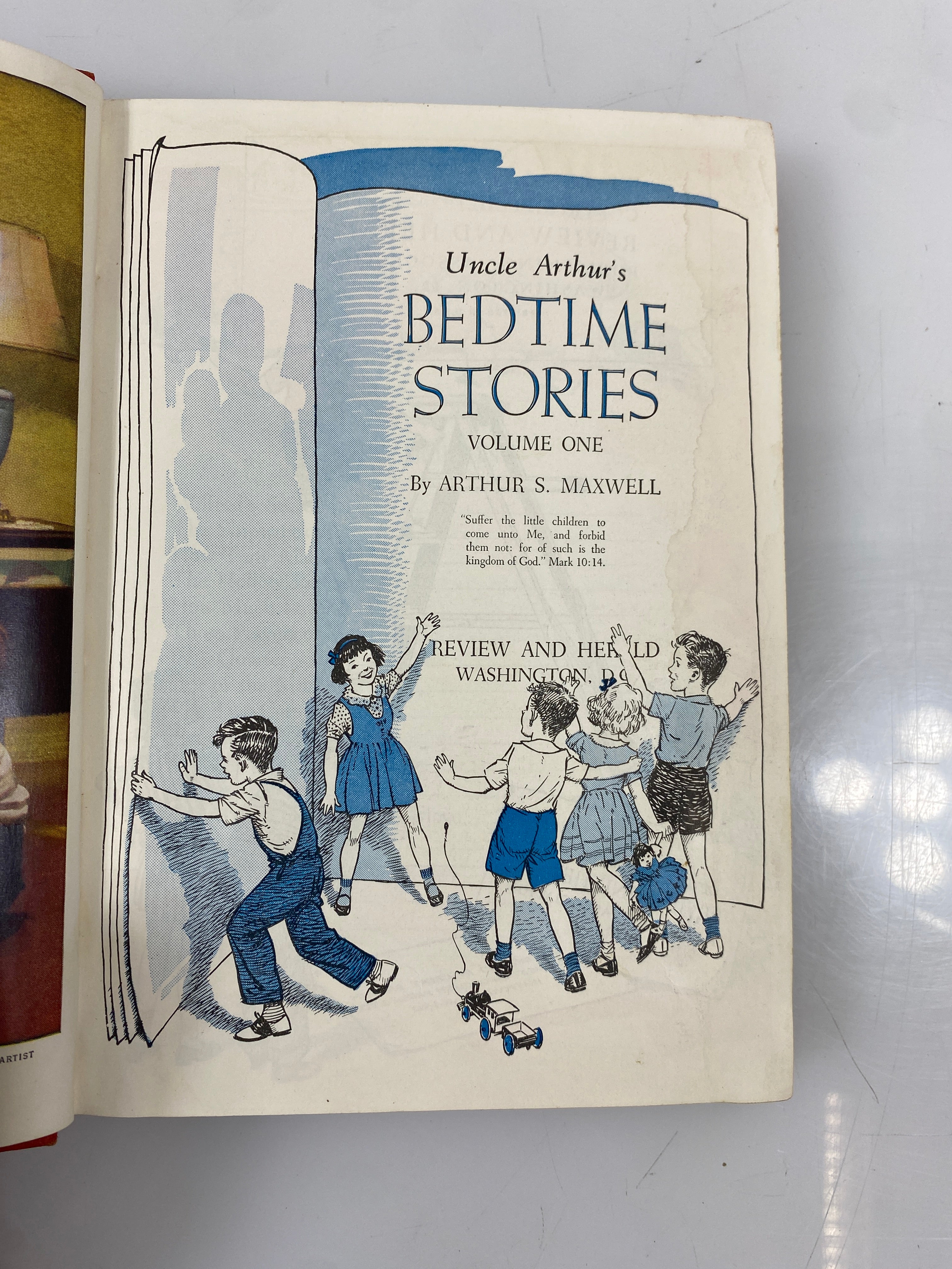 4 Volumes Uncle Arthur's Bedtime Stories (1,2,4,5) 1950 Vintage HC