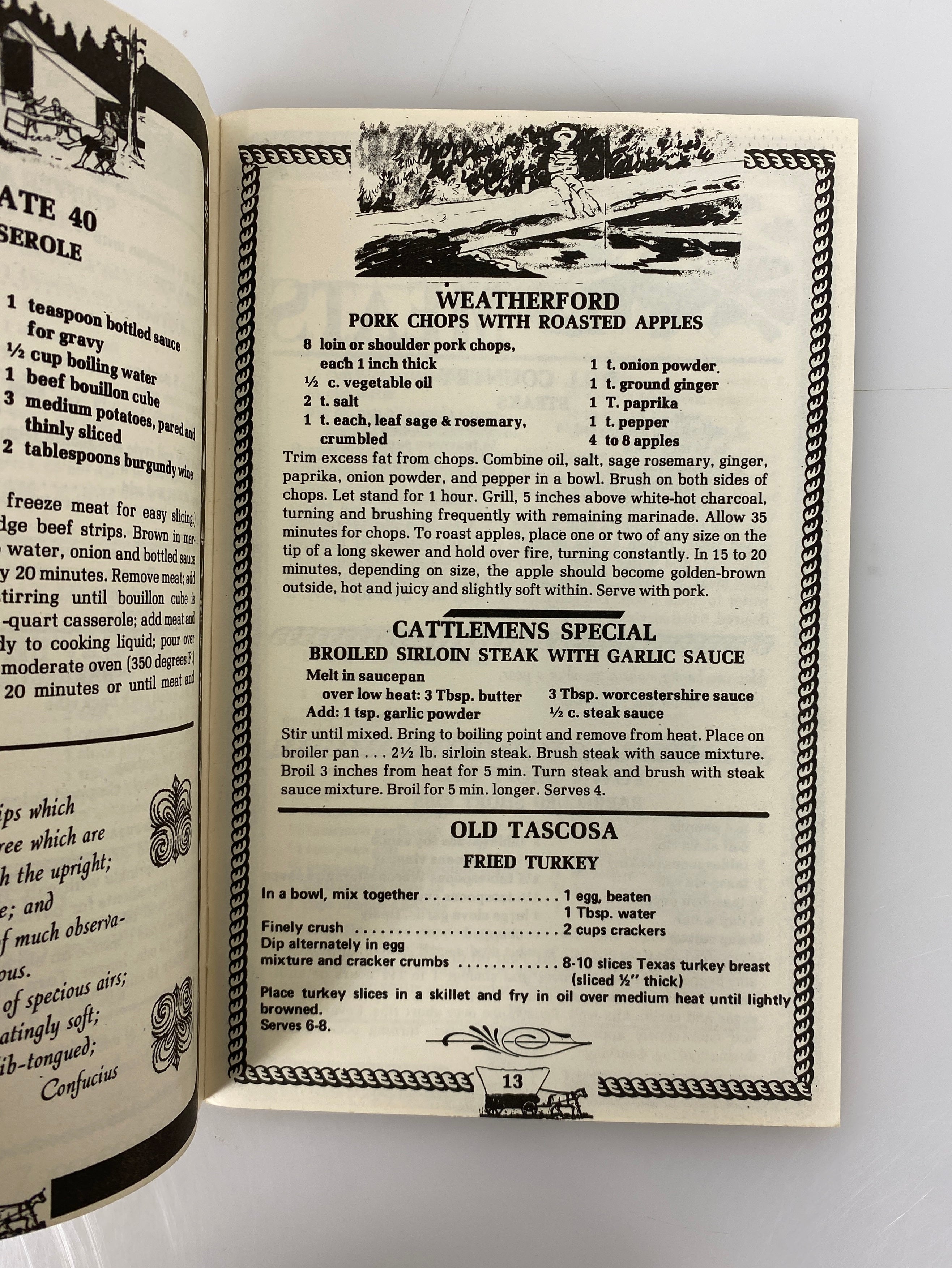 4 Vtg Cookbooks: Chuckwagon/Ma's Cookin'/Cookin' in TX/Rebel Country 1972-75 SC