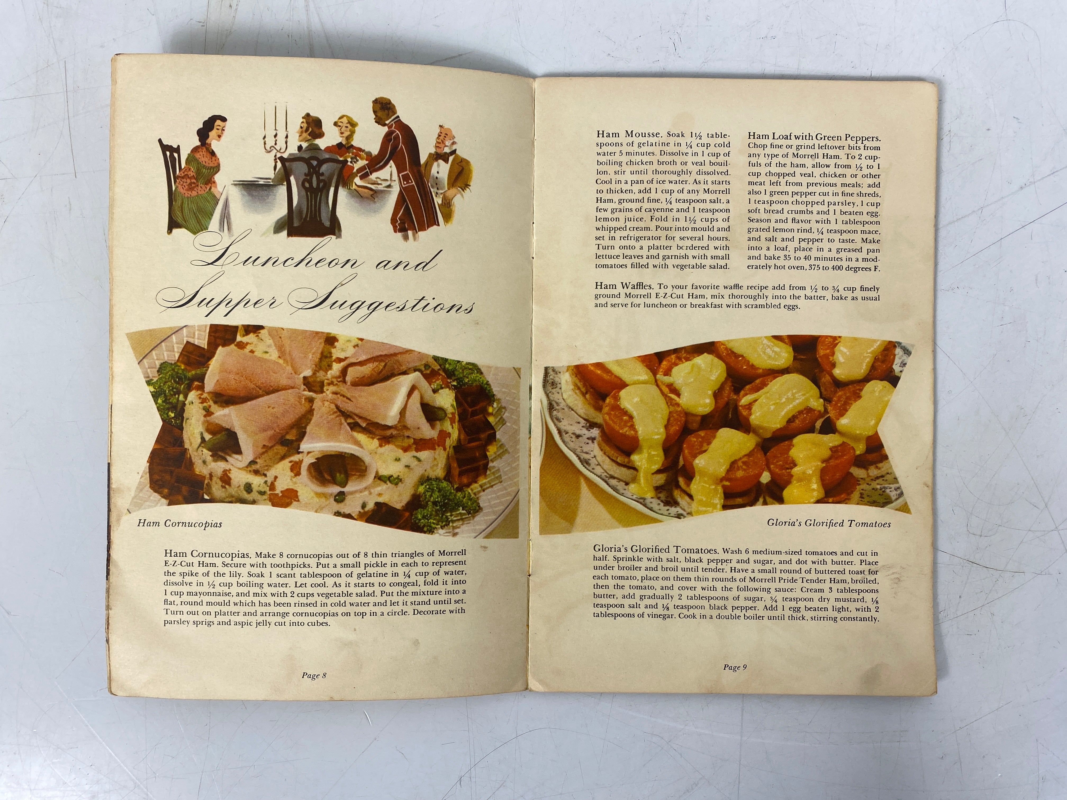4 Vtg Recipe Booklets: Kingan's Meats/Armour Pork/Recipes of the Old South SC