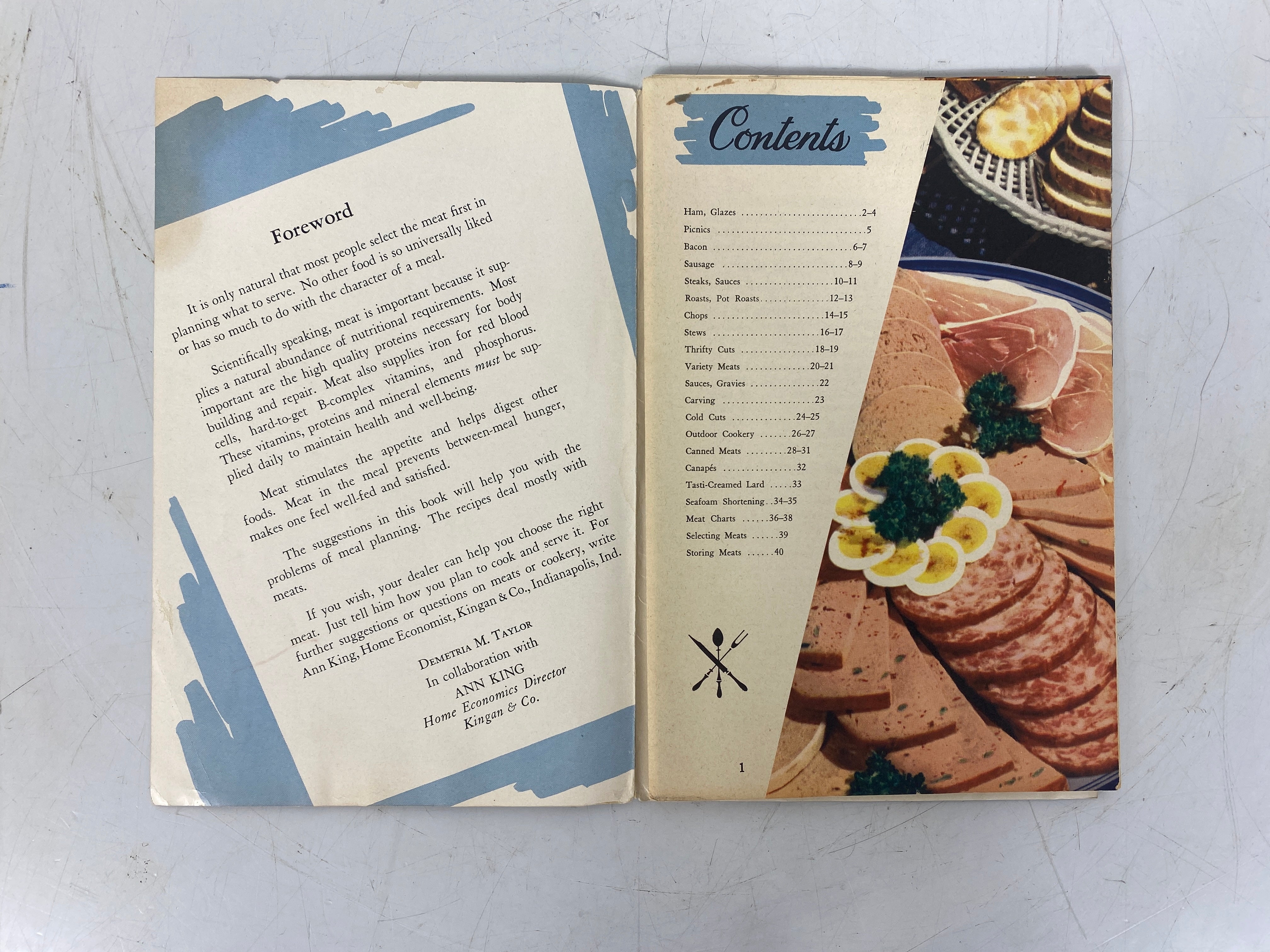 4 Vtg Recipe Booklets: Kingan's Meats/Armour Pork/Recipes of the Old South SC