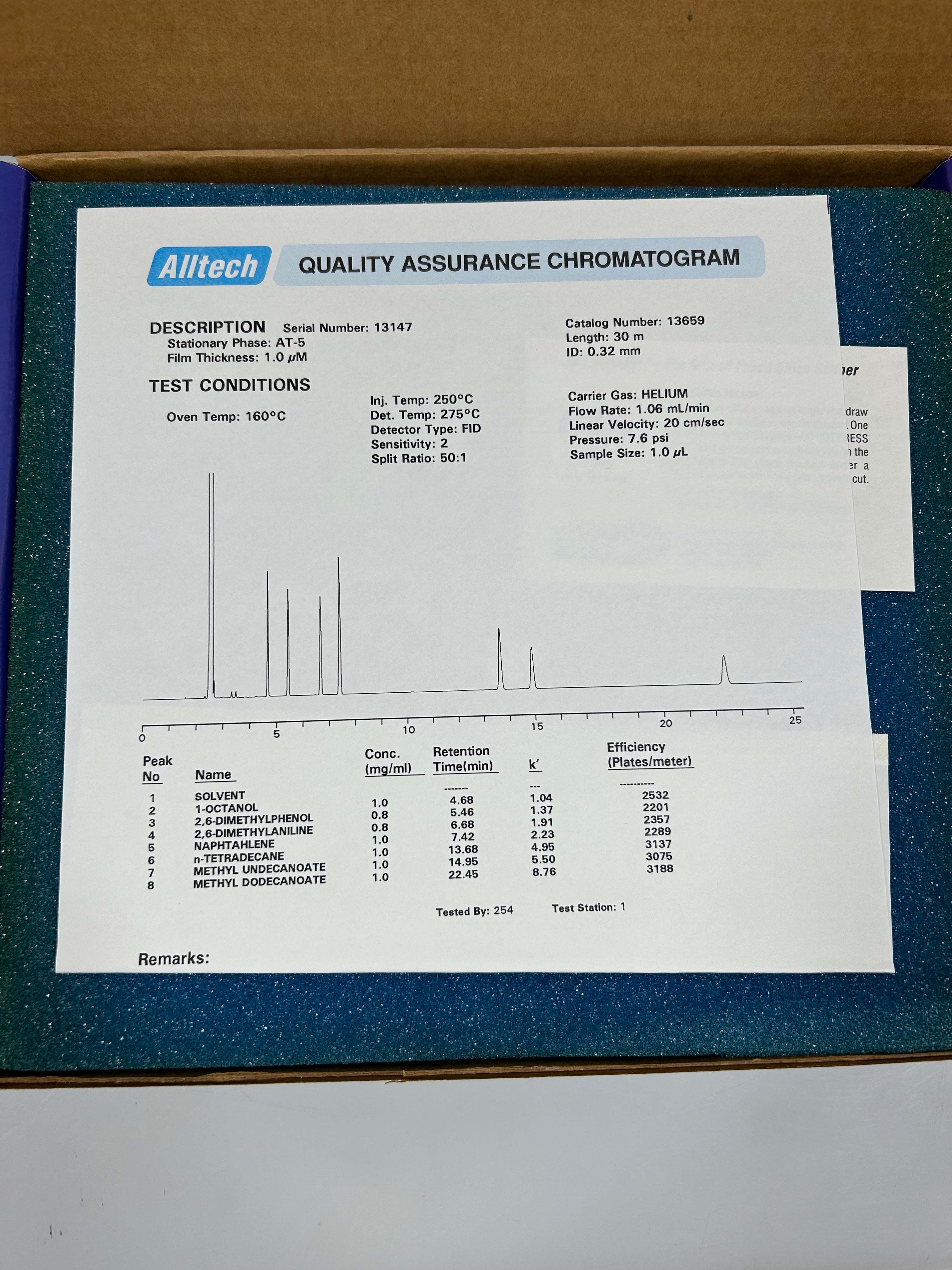 Alltech Heliflex Capillary Column *New in Package*