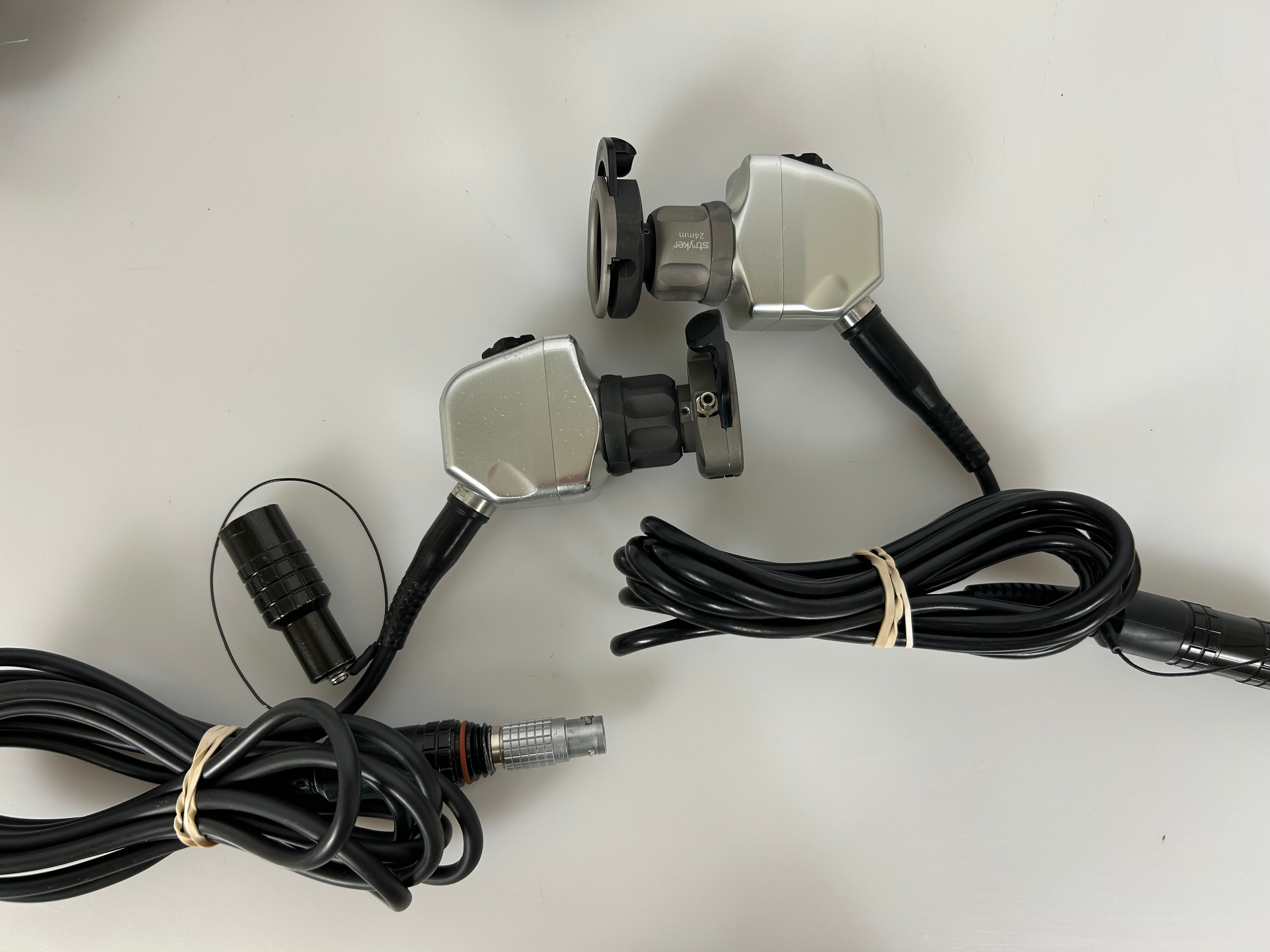 Stryker Endoscopy Cables 988 C-Mount Camera Head 24mm with Cables