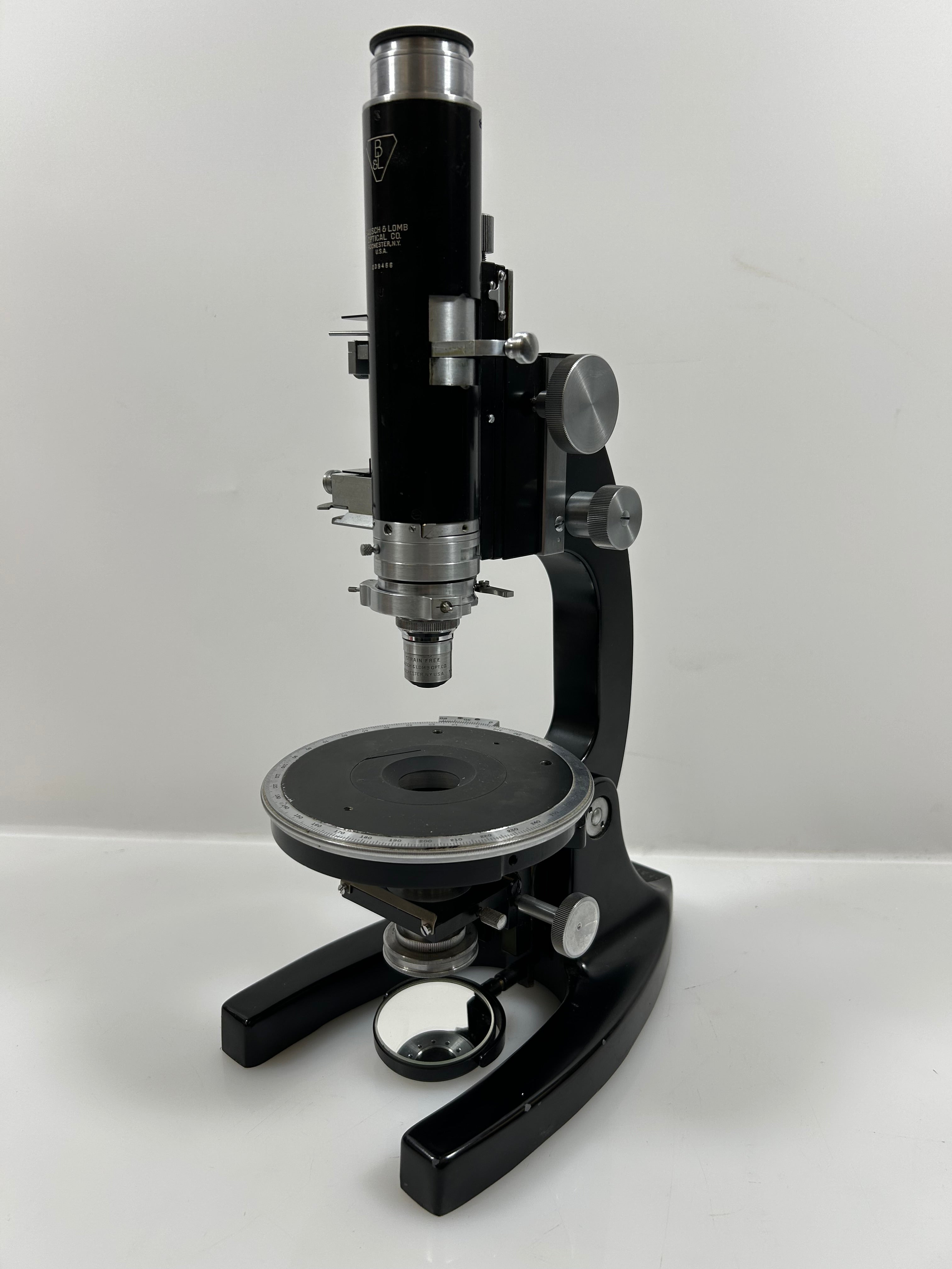 Vintage Bausch and Lomb Student Microscope with Wood Case