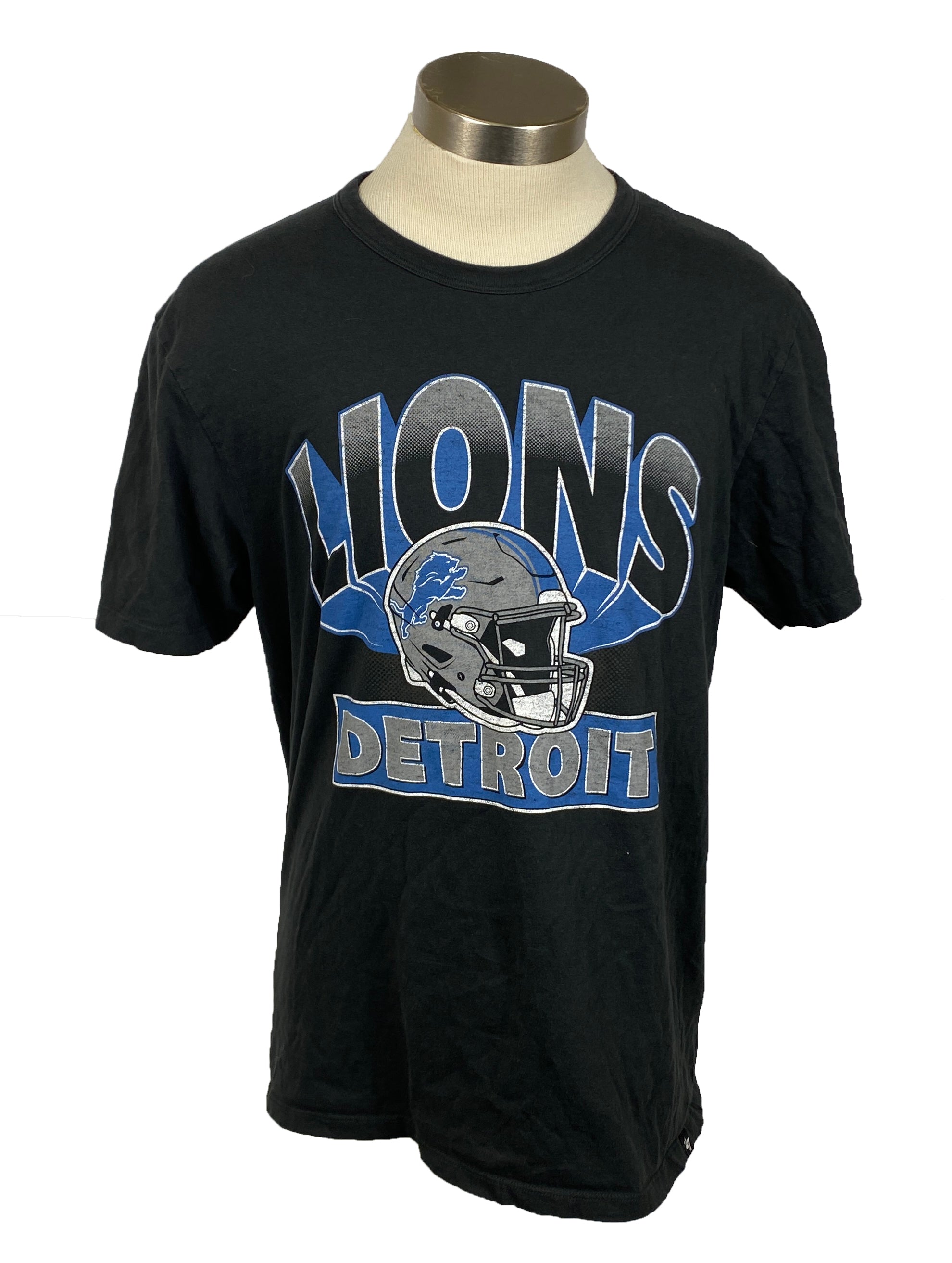 47' Brand Black Detroit Lions T-Shirt Men's Size X-Large