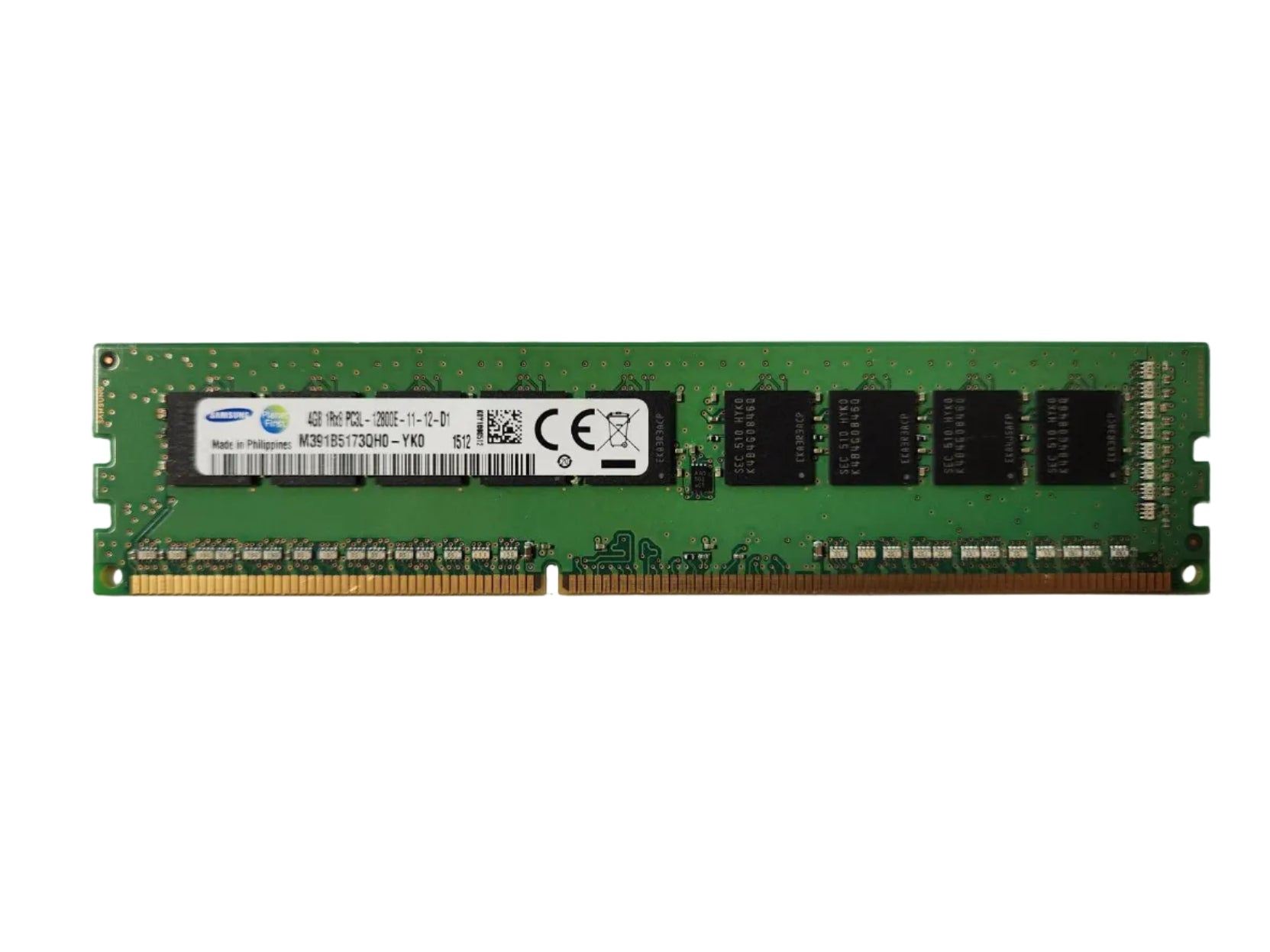 4GB 1Rx8 PC3-12800 DDR3-1600 ECC Unbuffered Low Voltage RAM