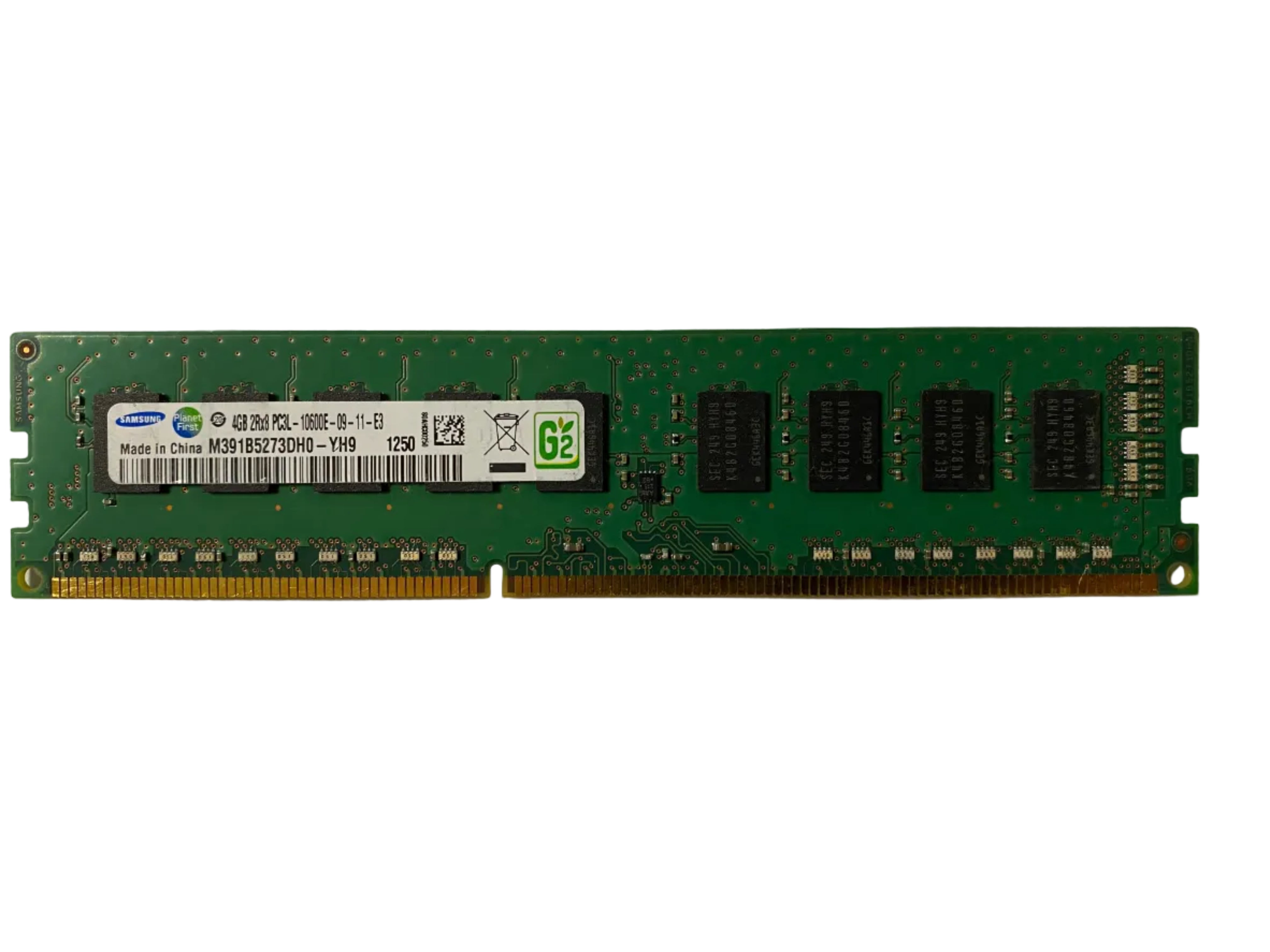4GB 2Rx8 PC3-10600 DDR3-1333 ECC Unbuffered Low Voltage RAM
