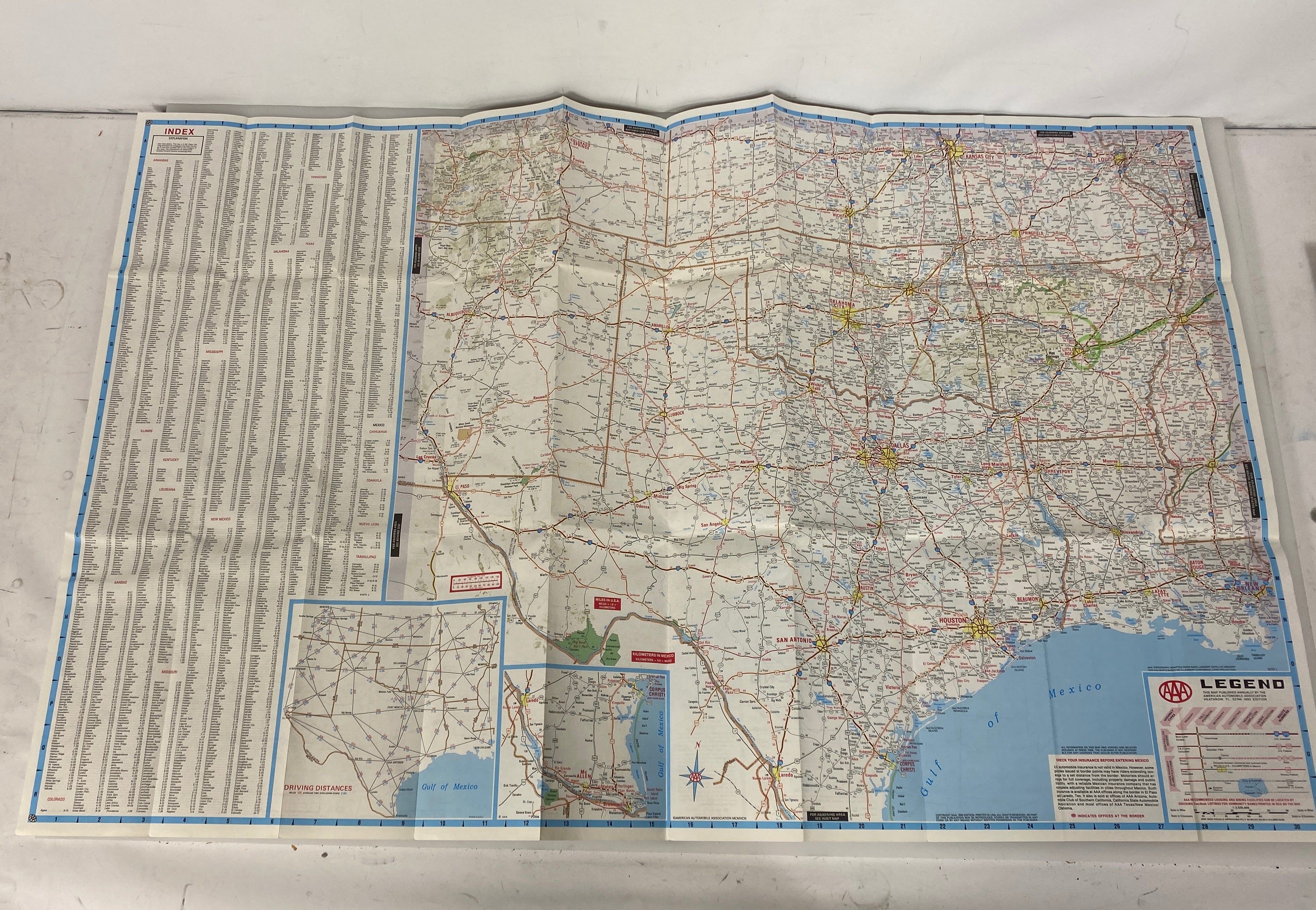 5 AAA Regional Road Maps incl Central States/Southeastern States/Western States