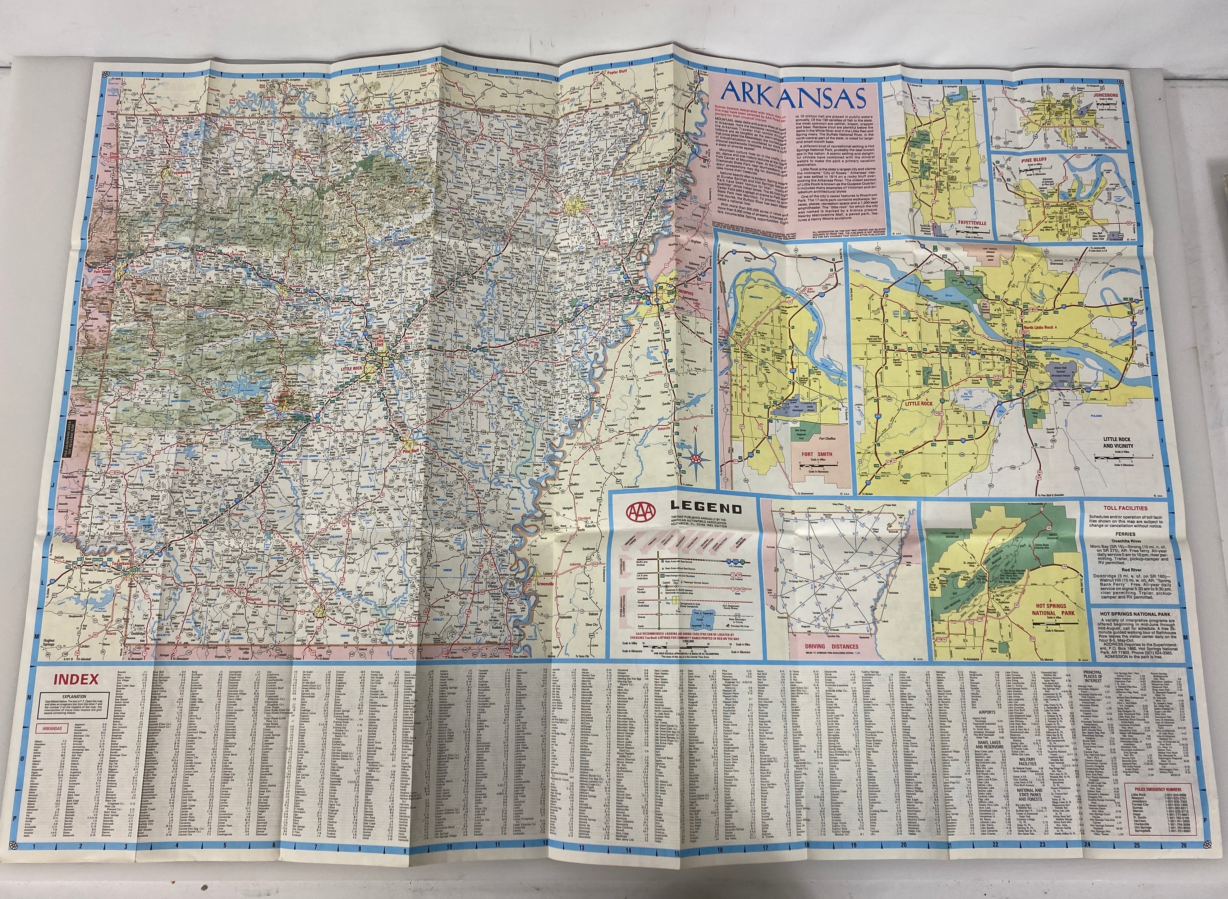 5 AAA Regional Road Maps incl Central States/Southeastern States/Western States