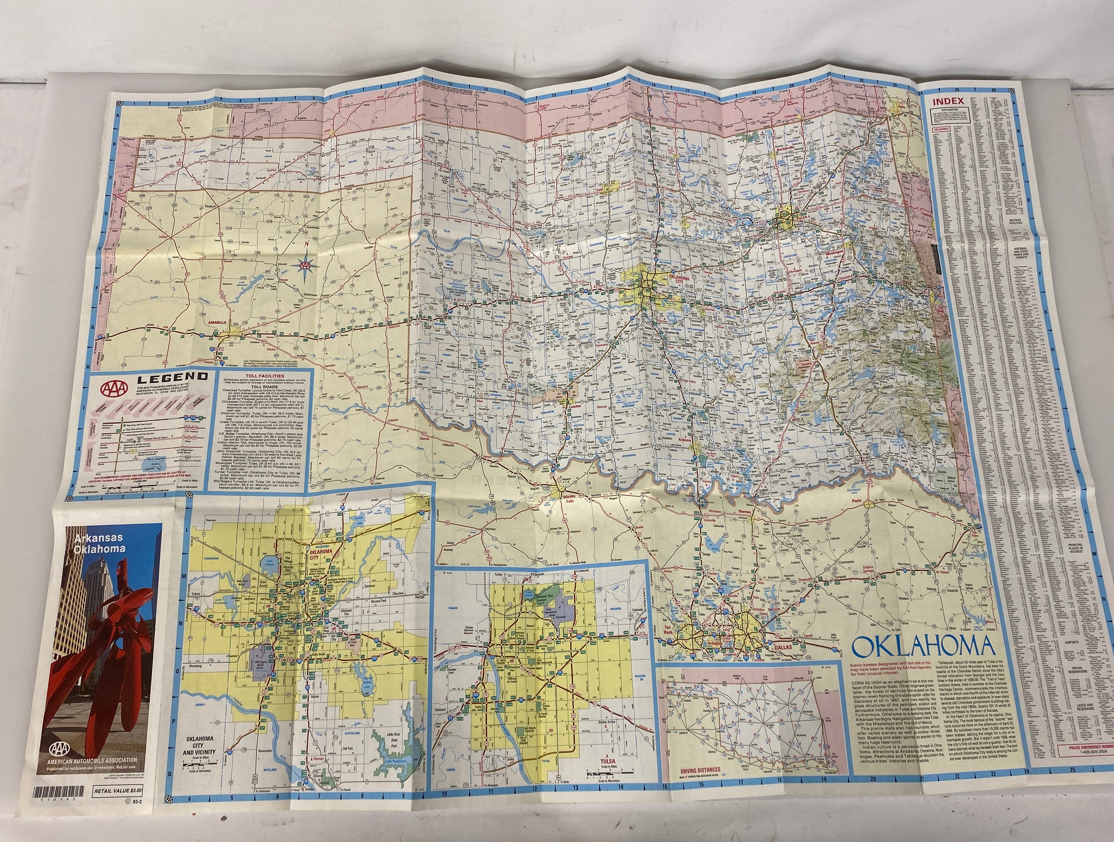 5 AAA Regional Road Maps incl Central States/Southeastern States/Western States