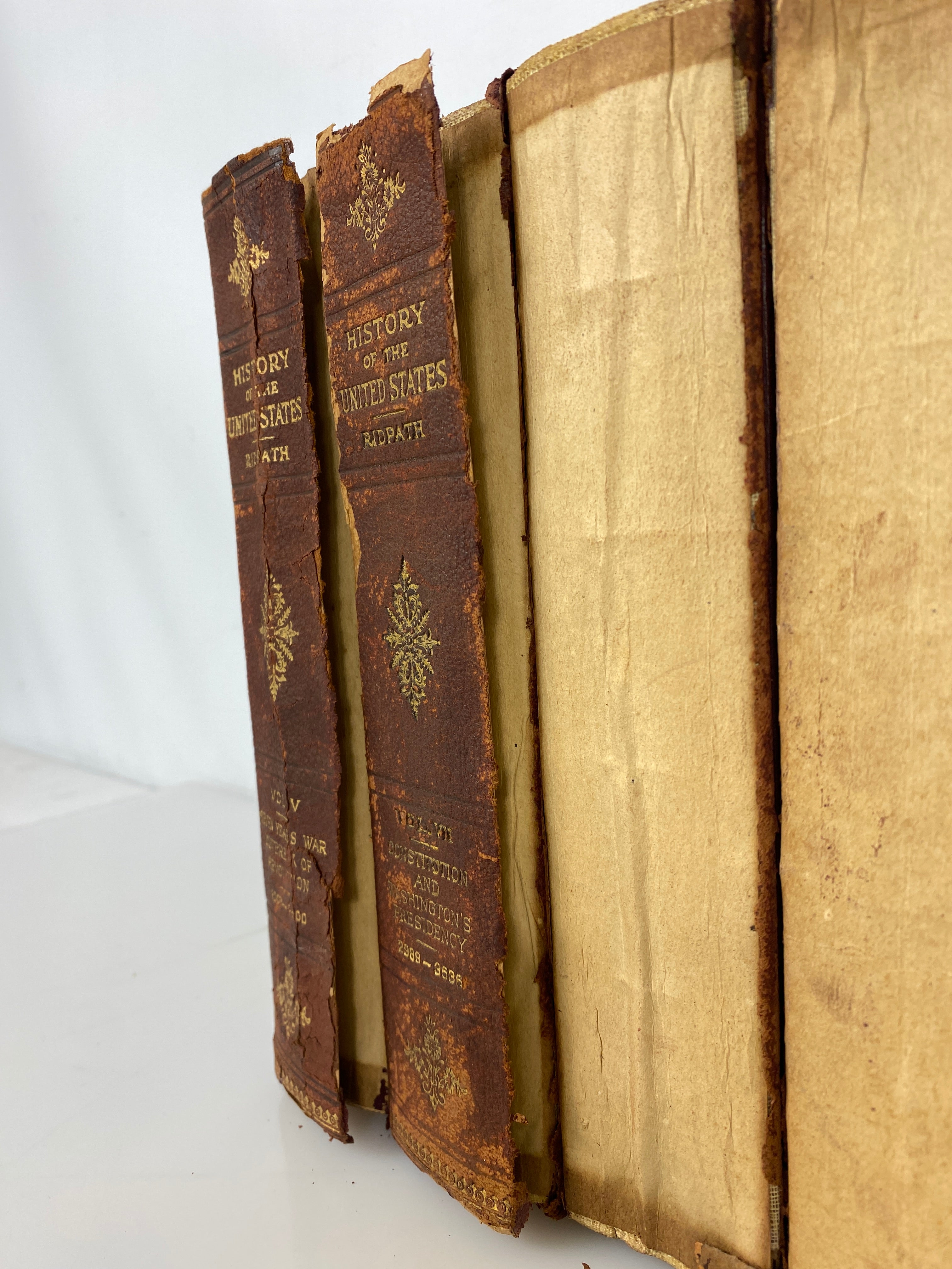 5 Vols: History of the United States by Ridpath (5,7,9,10,12) 1914 Antique HC