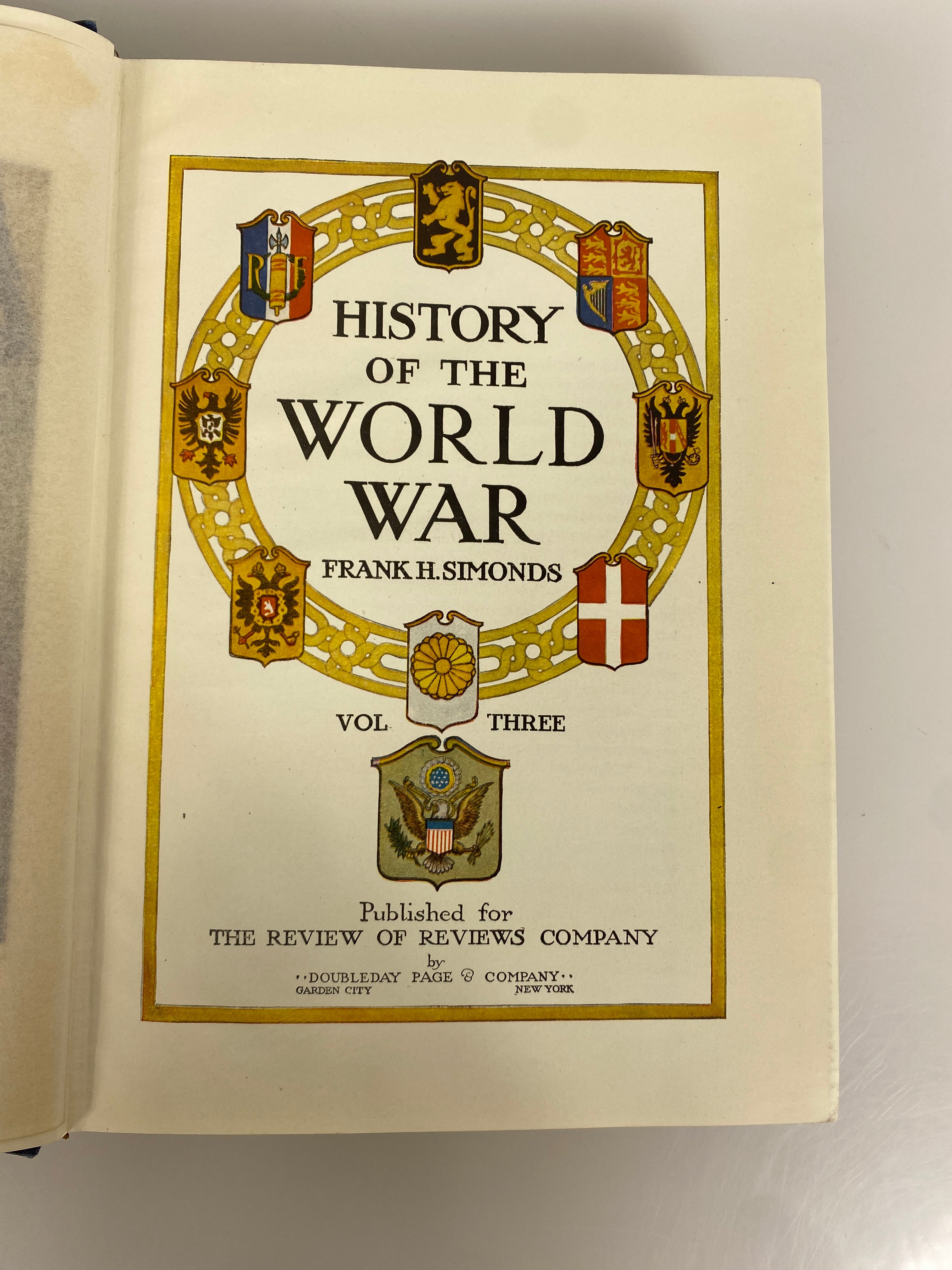 5 Volume Set: History of the World War by Frank Simonds 1917-1920 Ex-Library HC