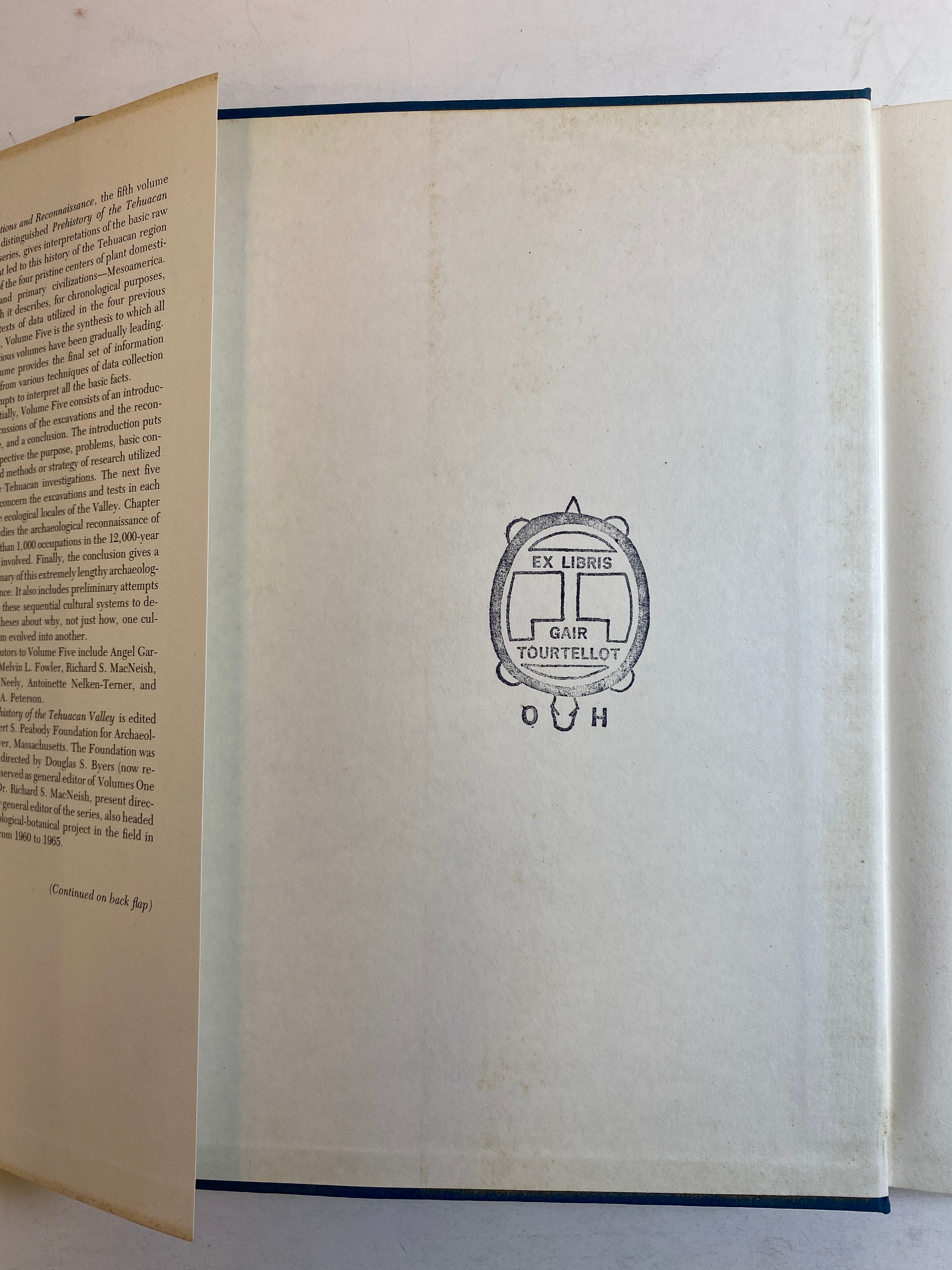 5 Volume Set: The Prehistory of the Tehuacan Valley by Byers 1967 HC DJ