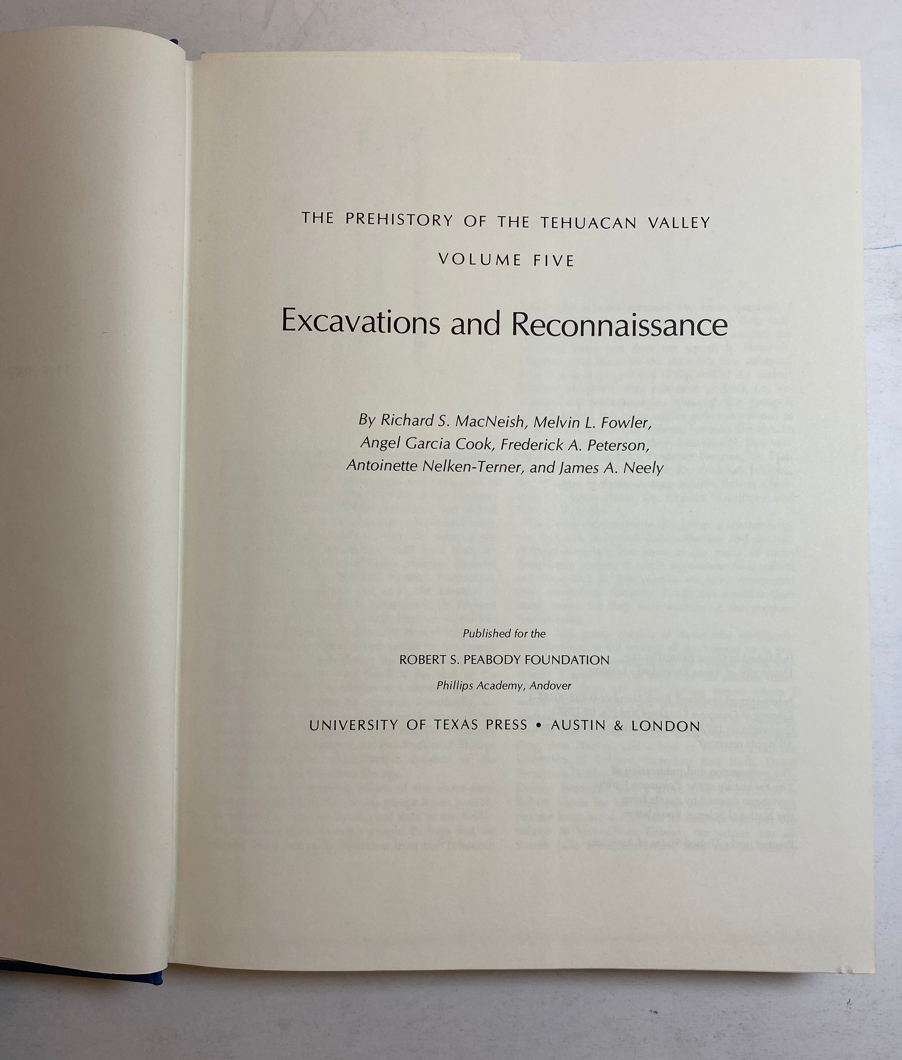 5 Volume Set: The Prehistory of the Tehuacan Valley by Byers 1967 HC DJ