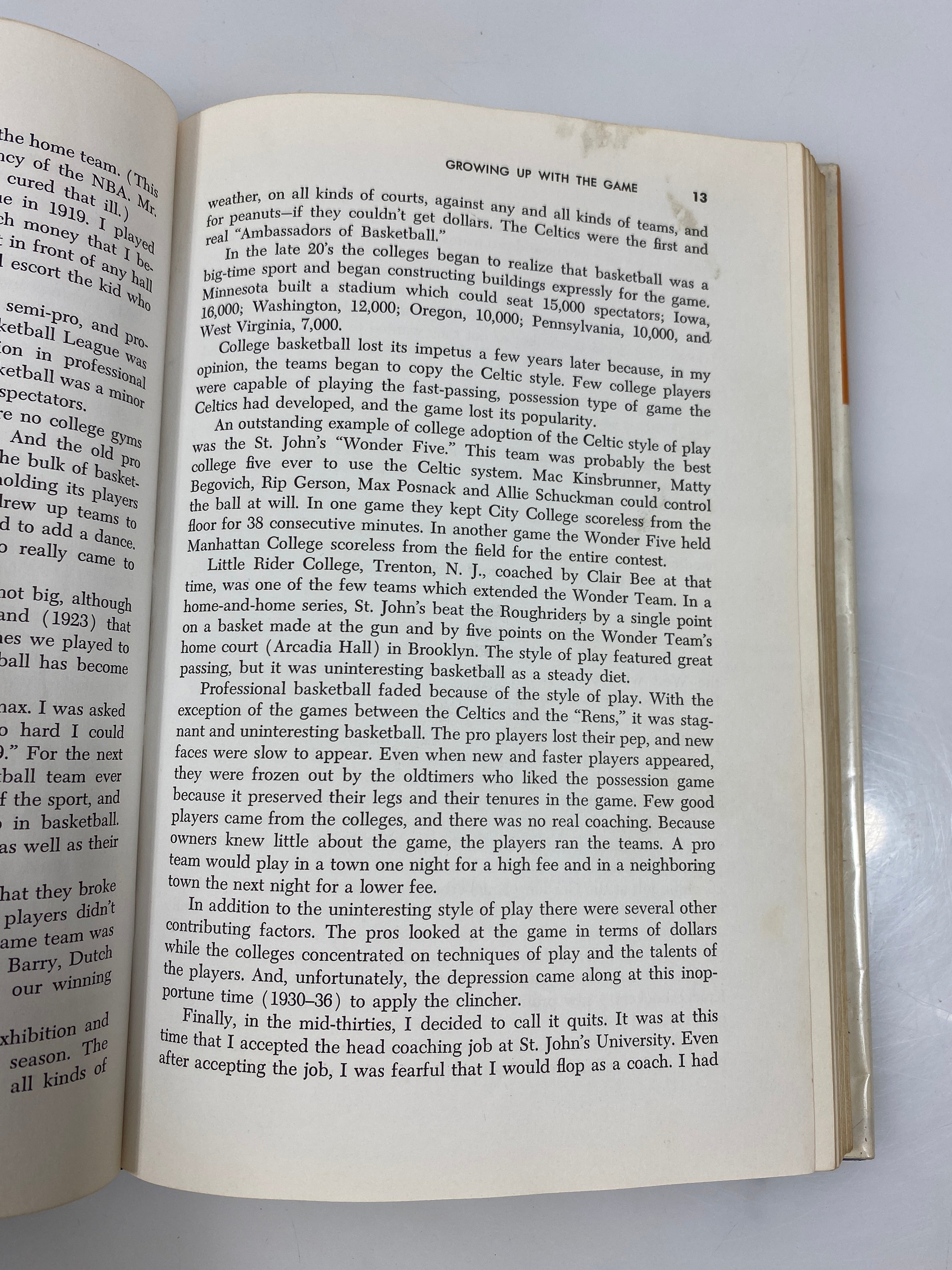 50 Years of Basketball by Lapchick 1968 Ex-library HCDJ