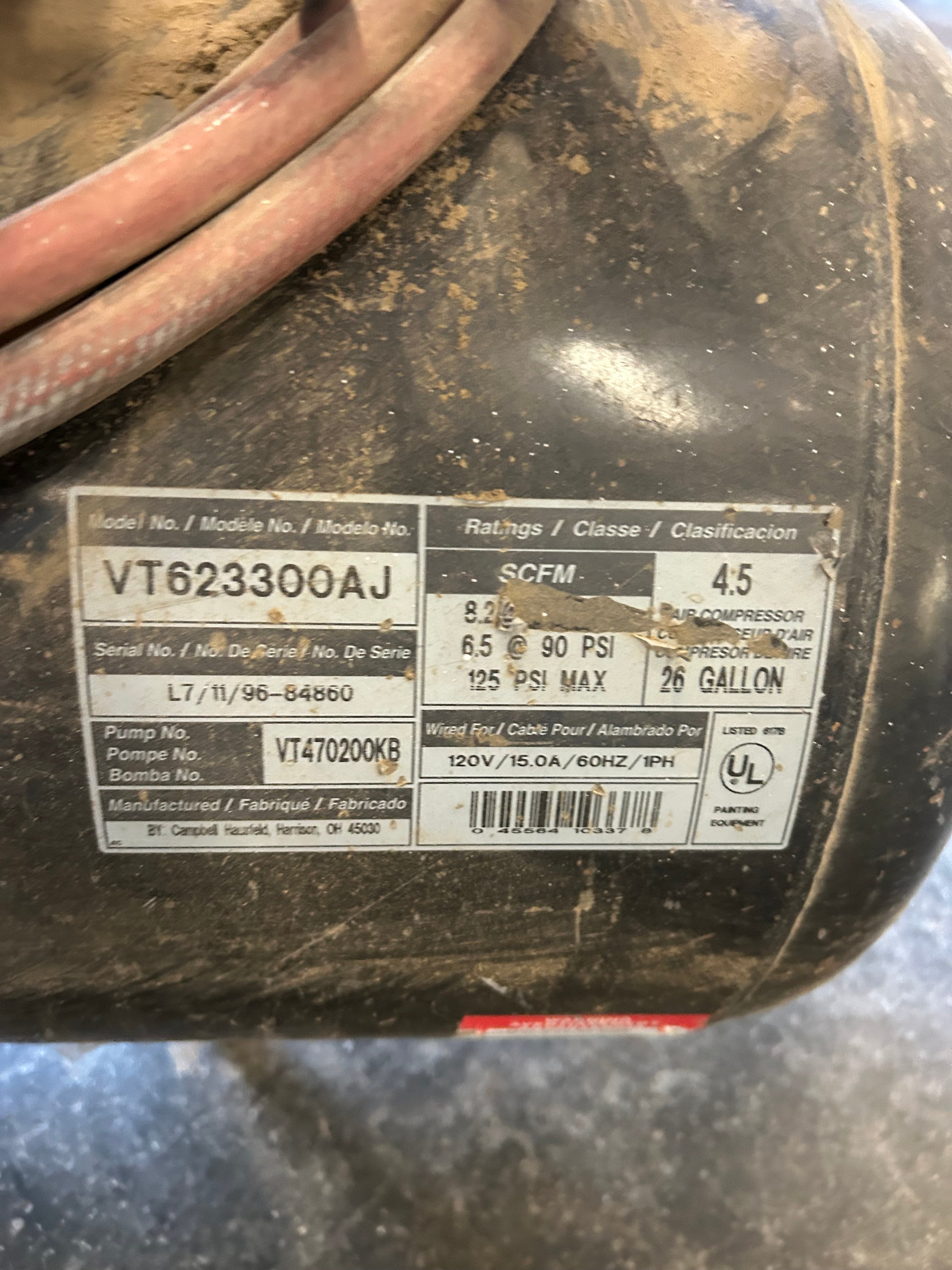 Industrial Air Compressor *Parts or Repair*