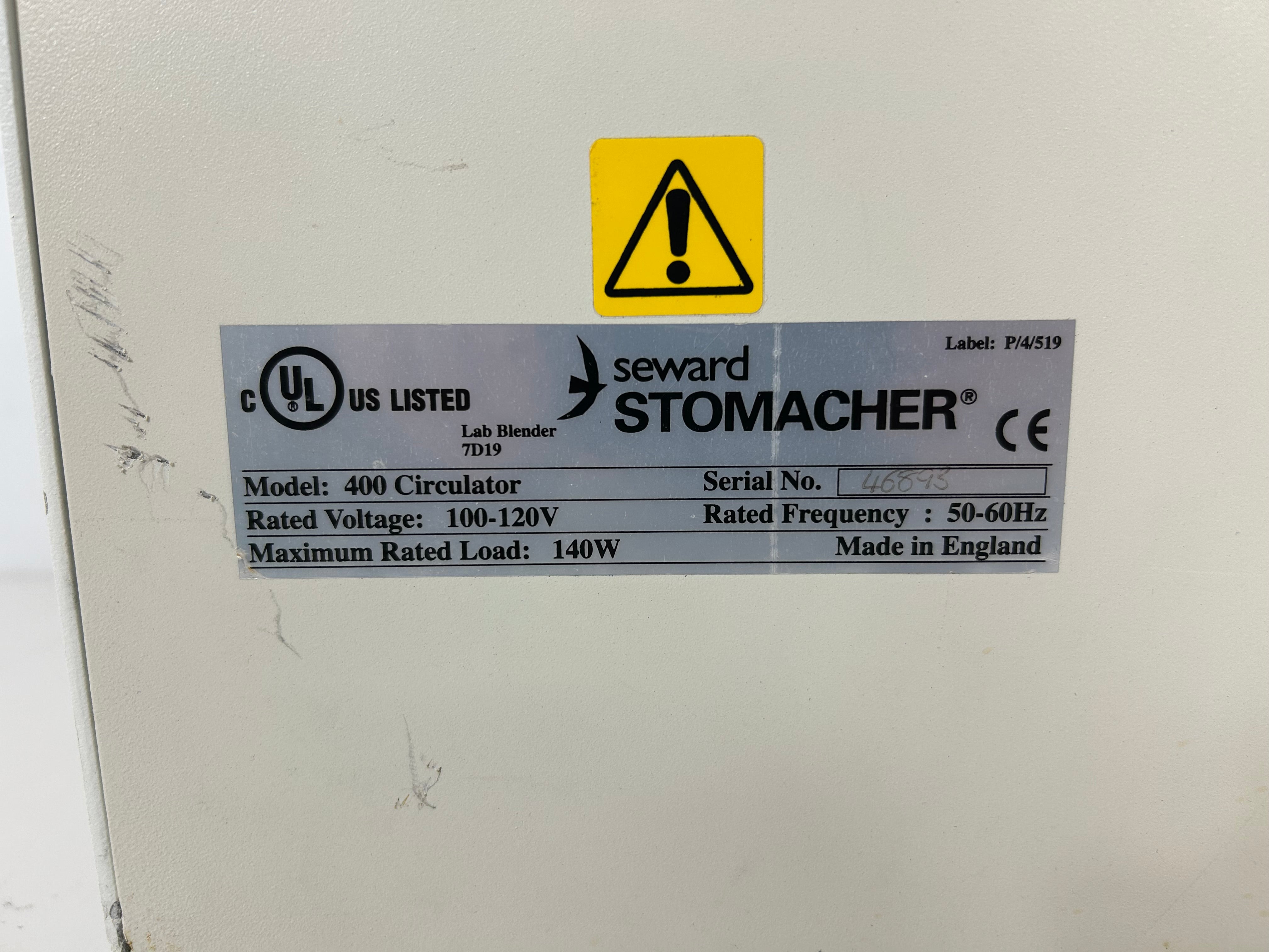 Seward Stomacher 400 Circulator *Untested*