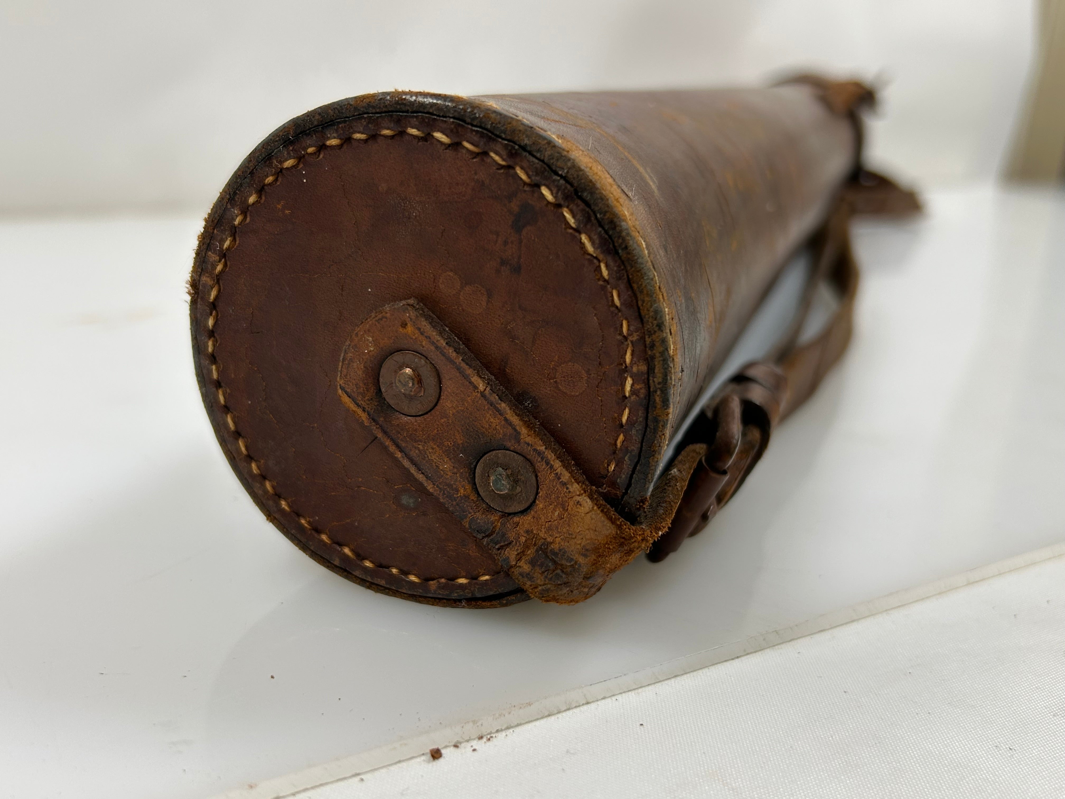 Carl Zeiss Vintage Telescope with Brown Leather Case