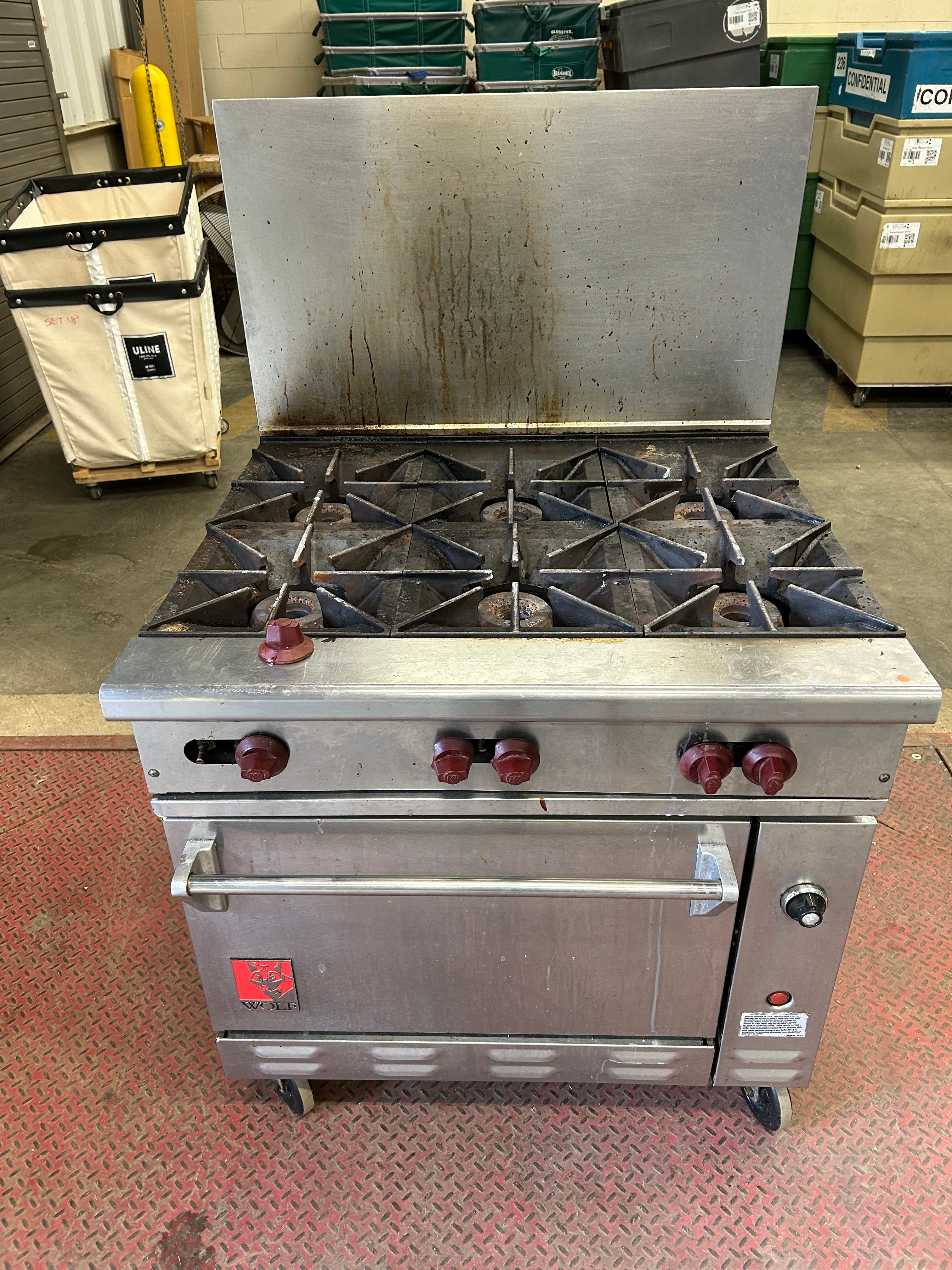 Wolf Industrial Kitchen Stove for parts or repair/Scrap Bid #578- 460lbs