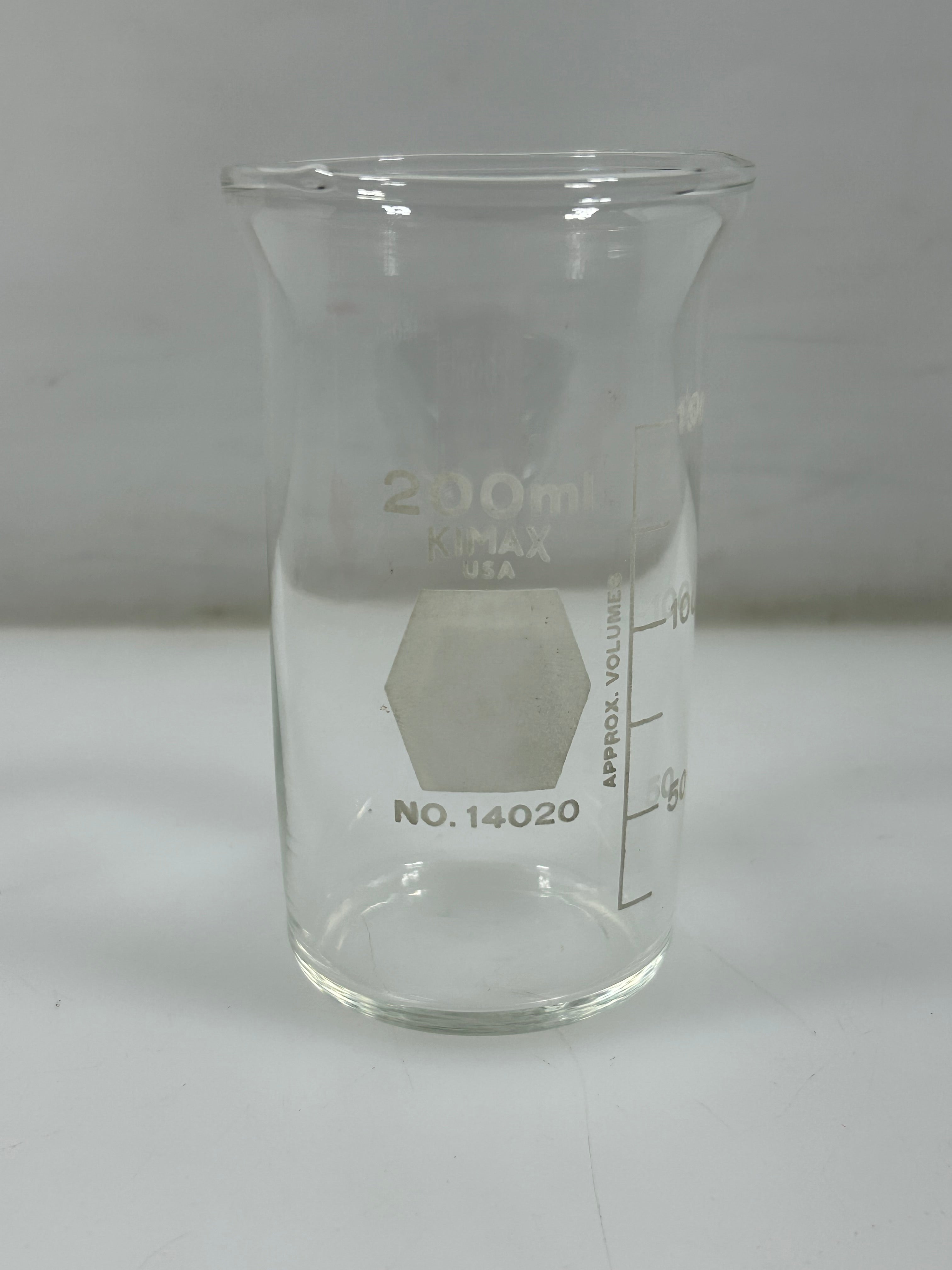 Lab Glass 200mL Tall-form Berzelius Beaker Without Spout
