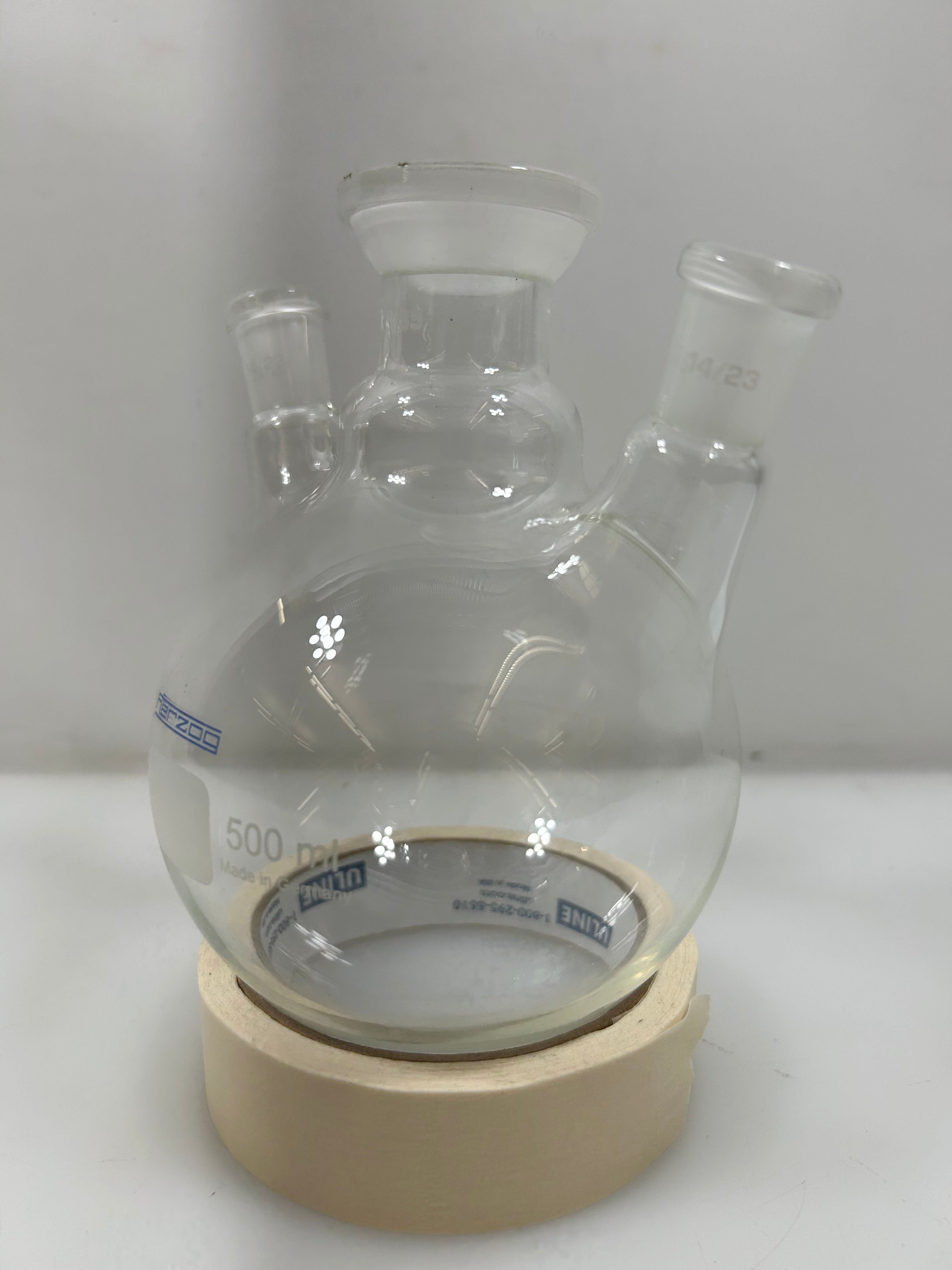 Lab Glass 500ml Three Neck Round Bottom Boiling Flask