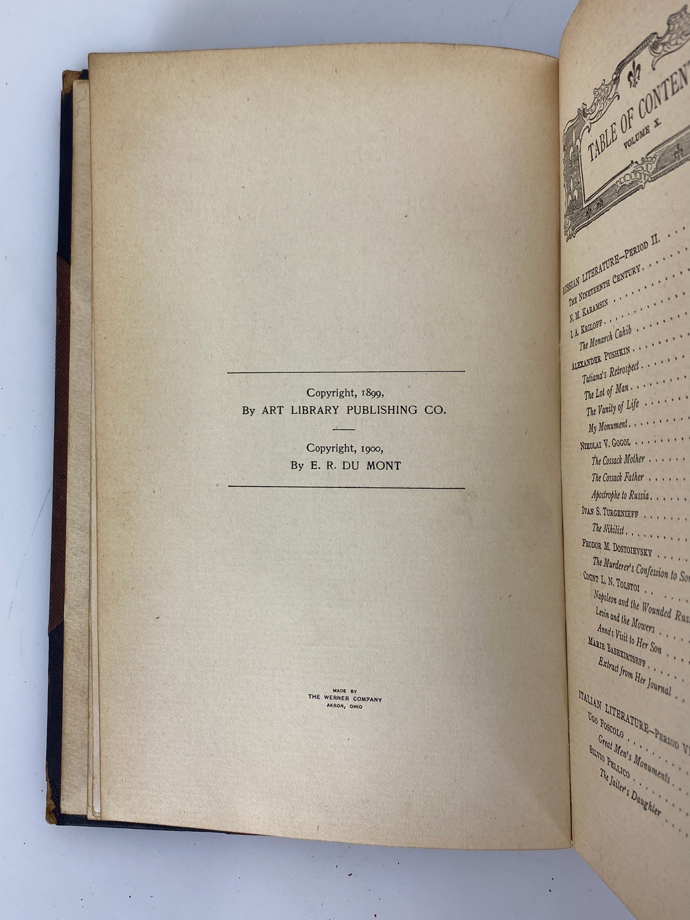 6 Antiques Volumes: The Literature of All Nations & All Ages 1902 HC
