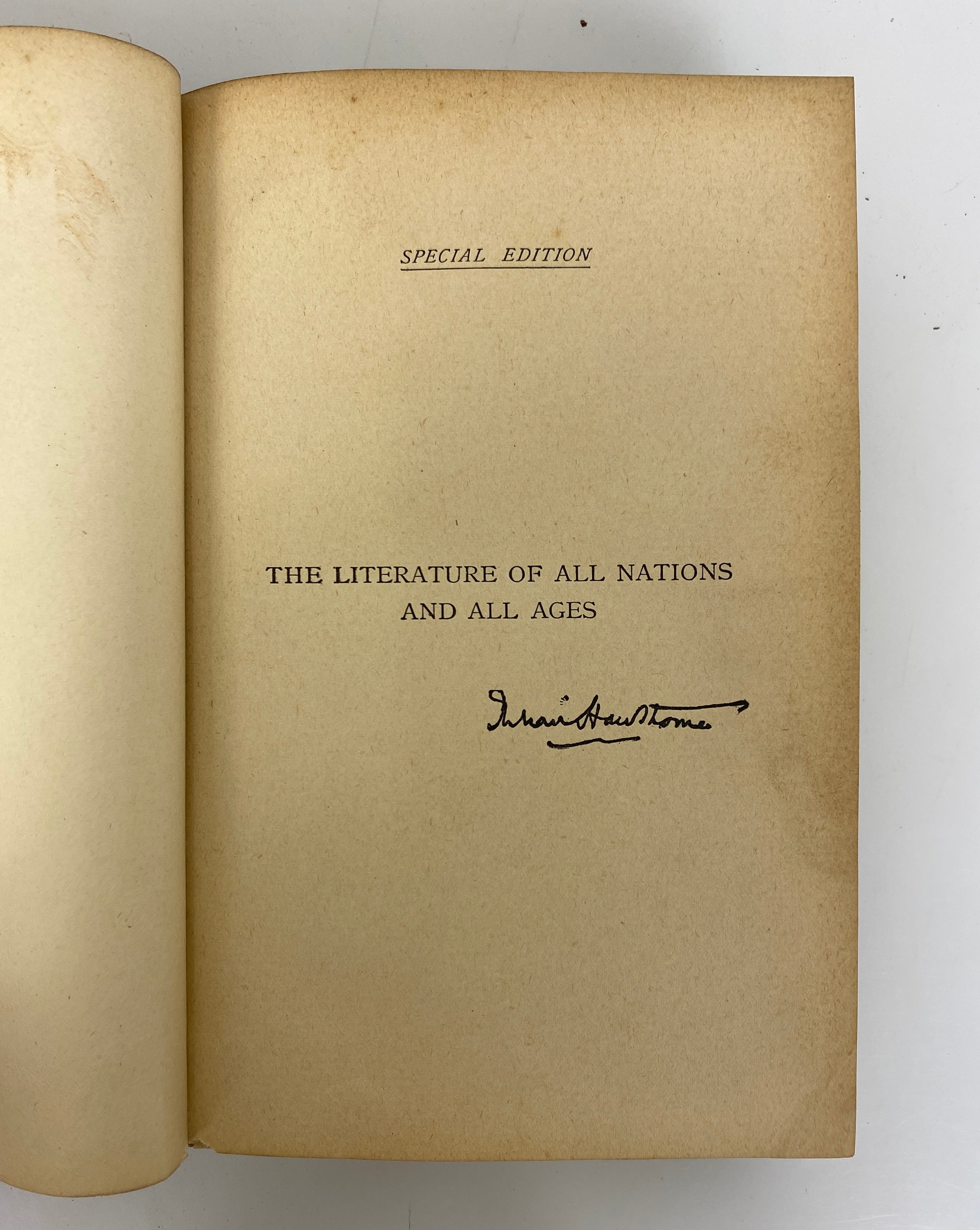 6 Antiques Volumes: The Literature of All Nations & All Ages 1902 HC