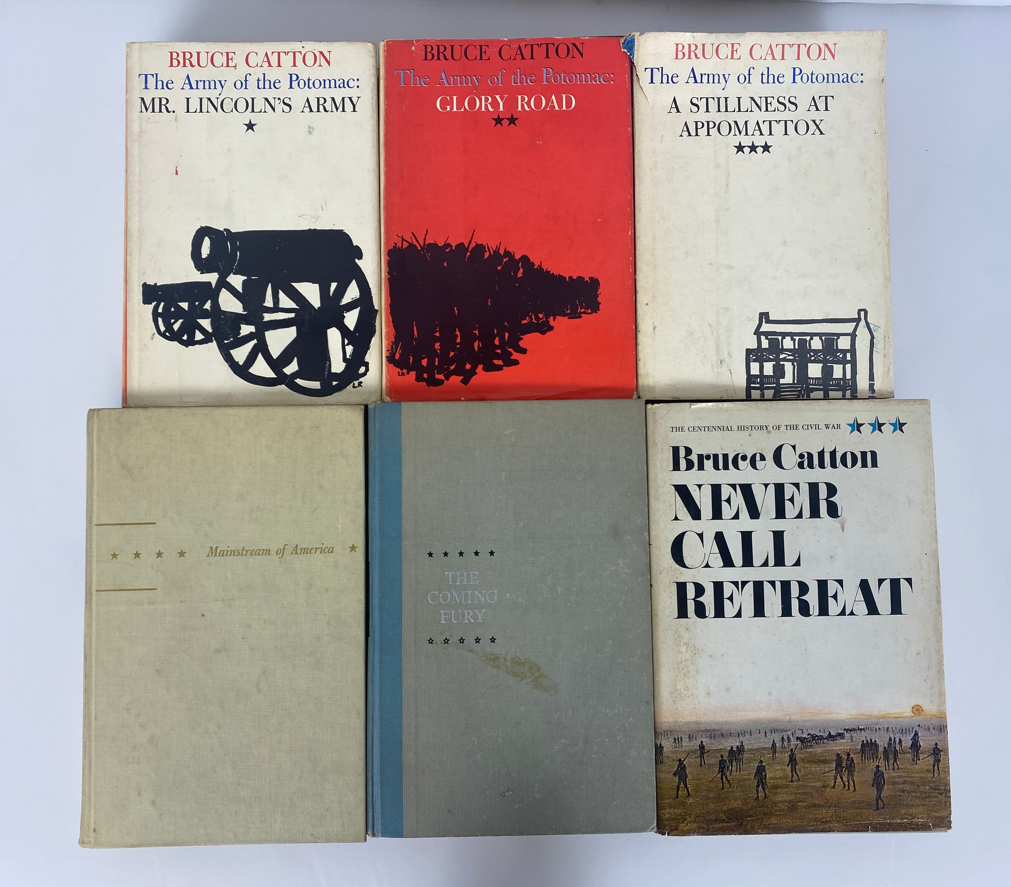 6 Bruce Catton: Army of the Potomac Trilogy History of the Civil War 1952-65 HC