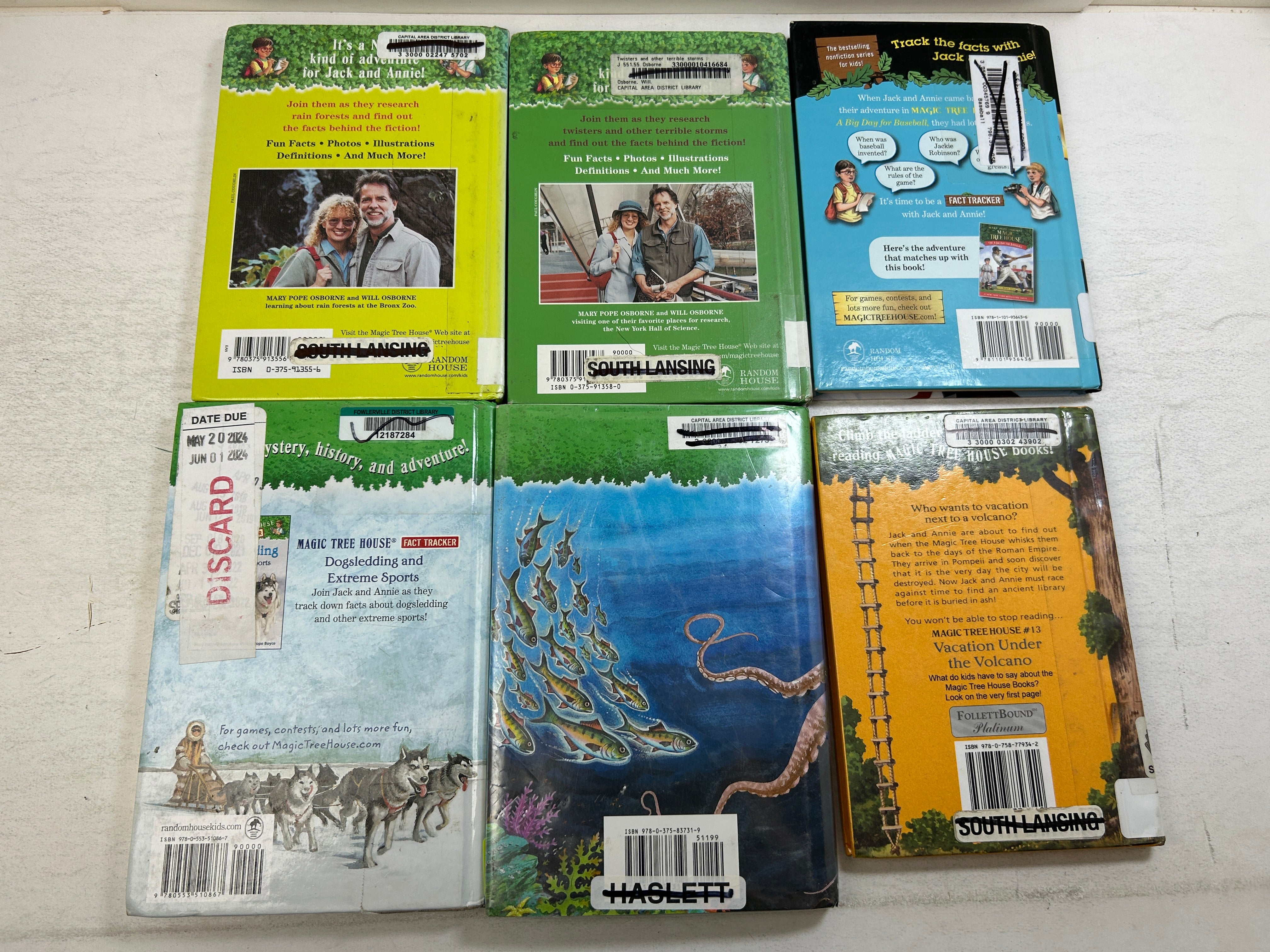 6 Magic Tree House/Merlin Missions/Research Guide/Fact Tracker ExLib Osborne HC