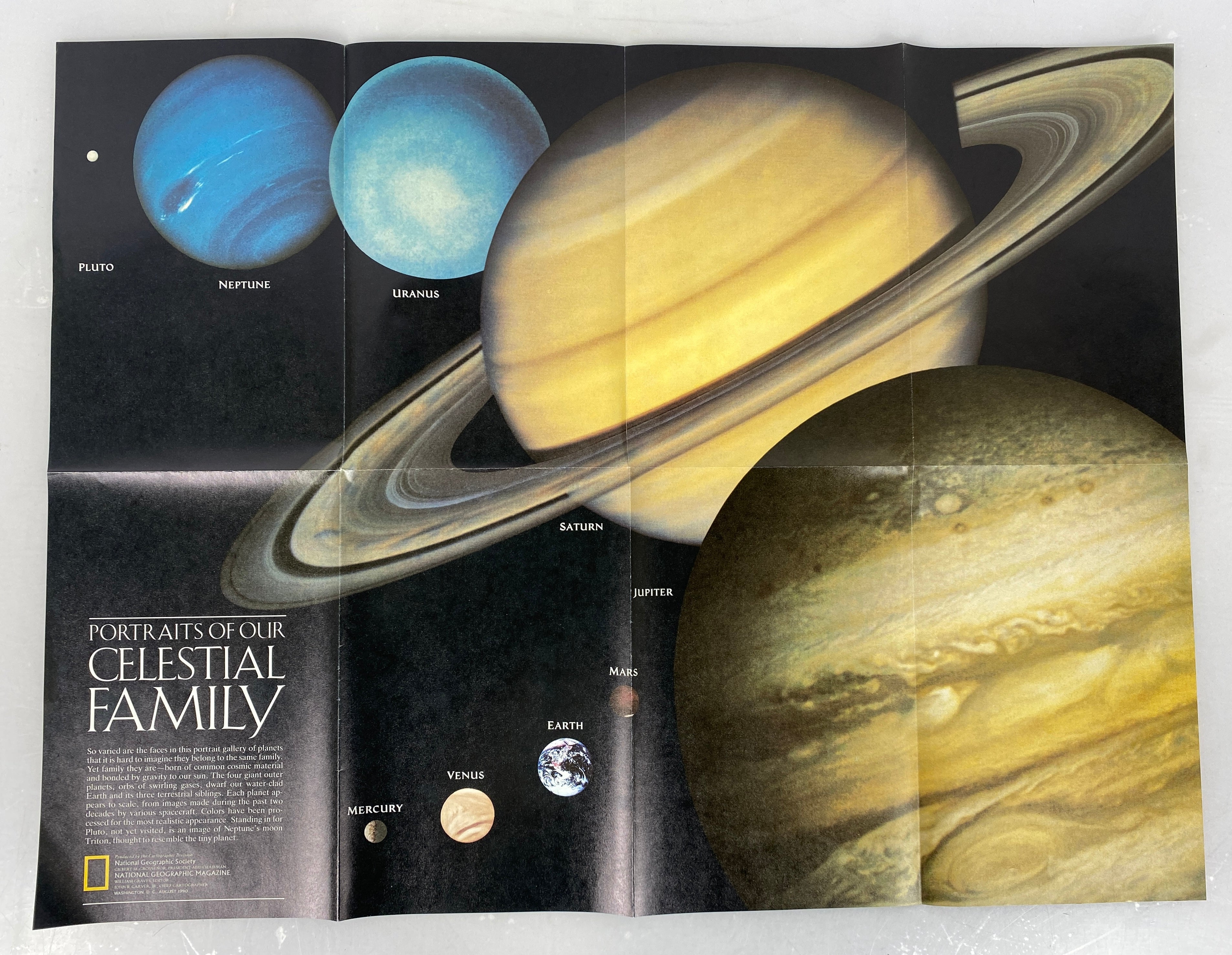 6 National Geographic Maps/Posters incl Moon Landing/Mars/The Heavens