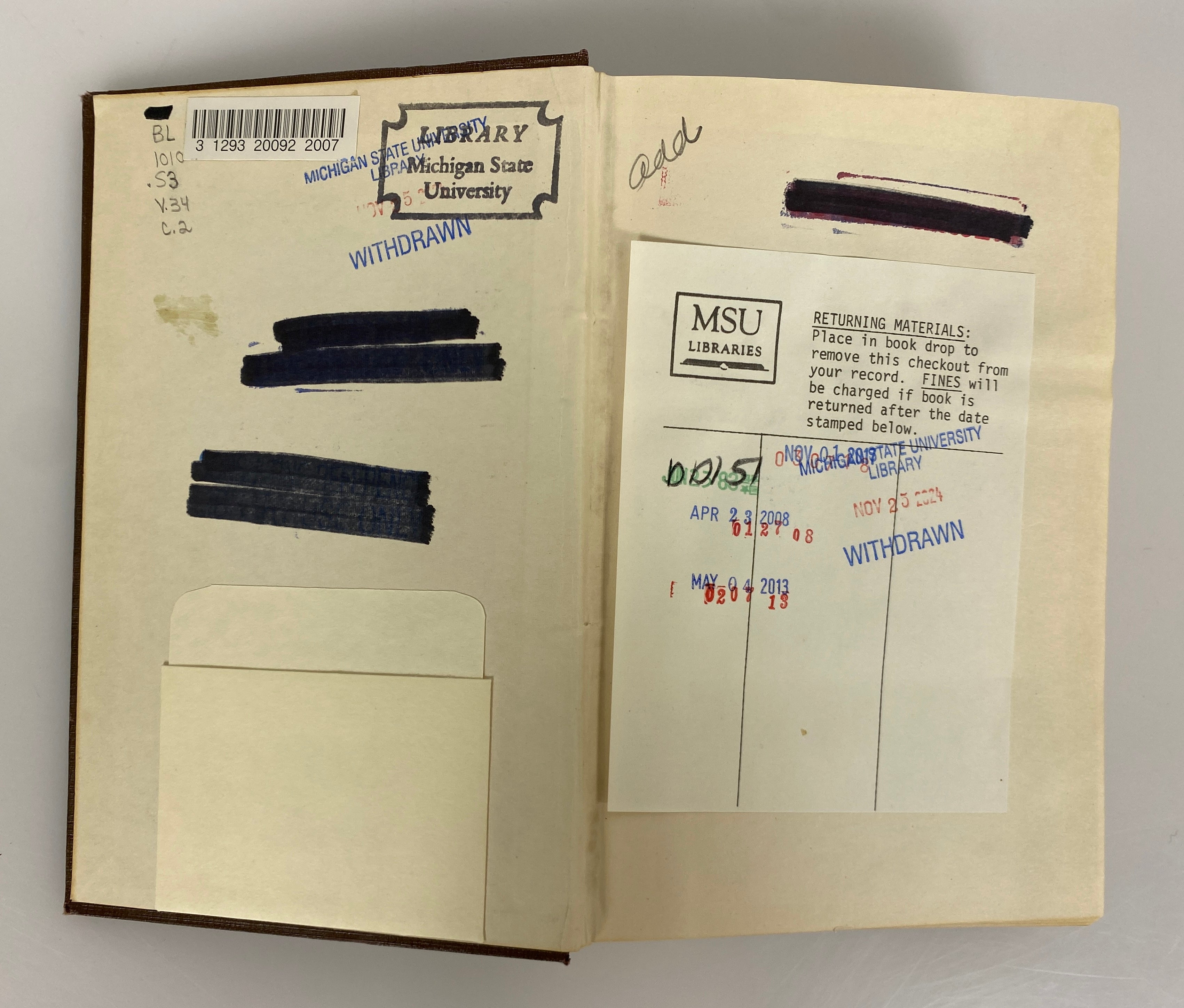 6 Vols: Sacred Books of the East by Max Muller 1966-68 Ex-Library HC