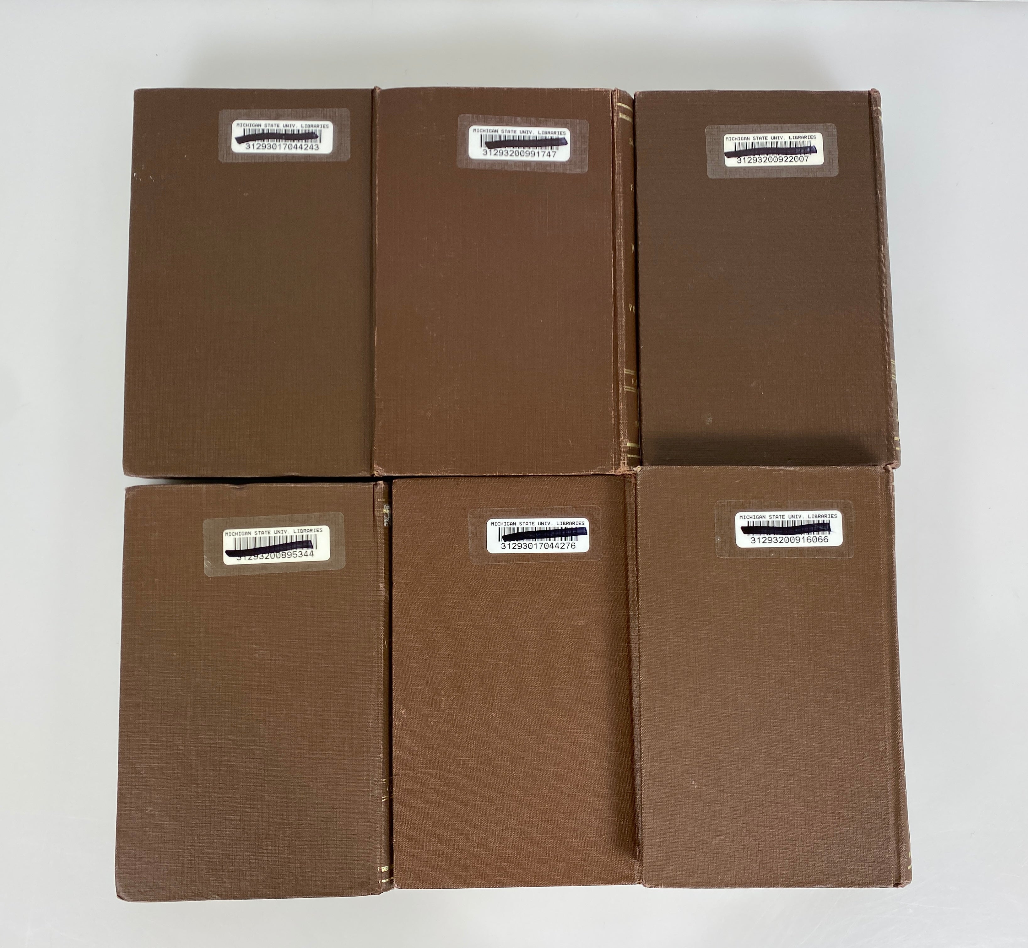6 Vols: Sacred Books of the East by Max Muller 1966-68 Ex-Library HC