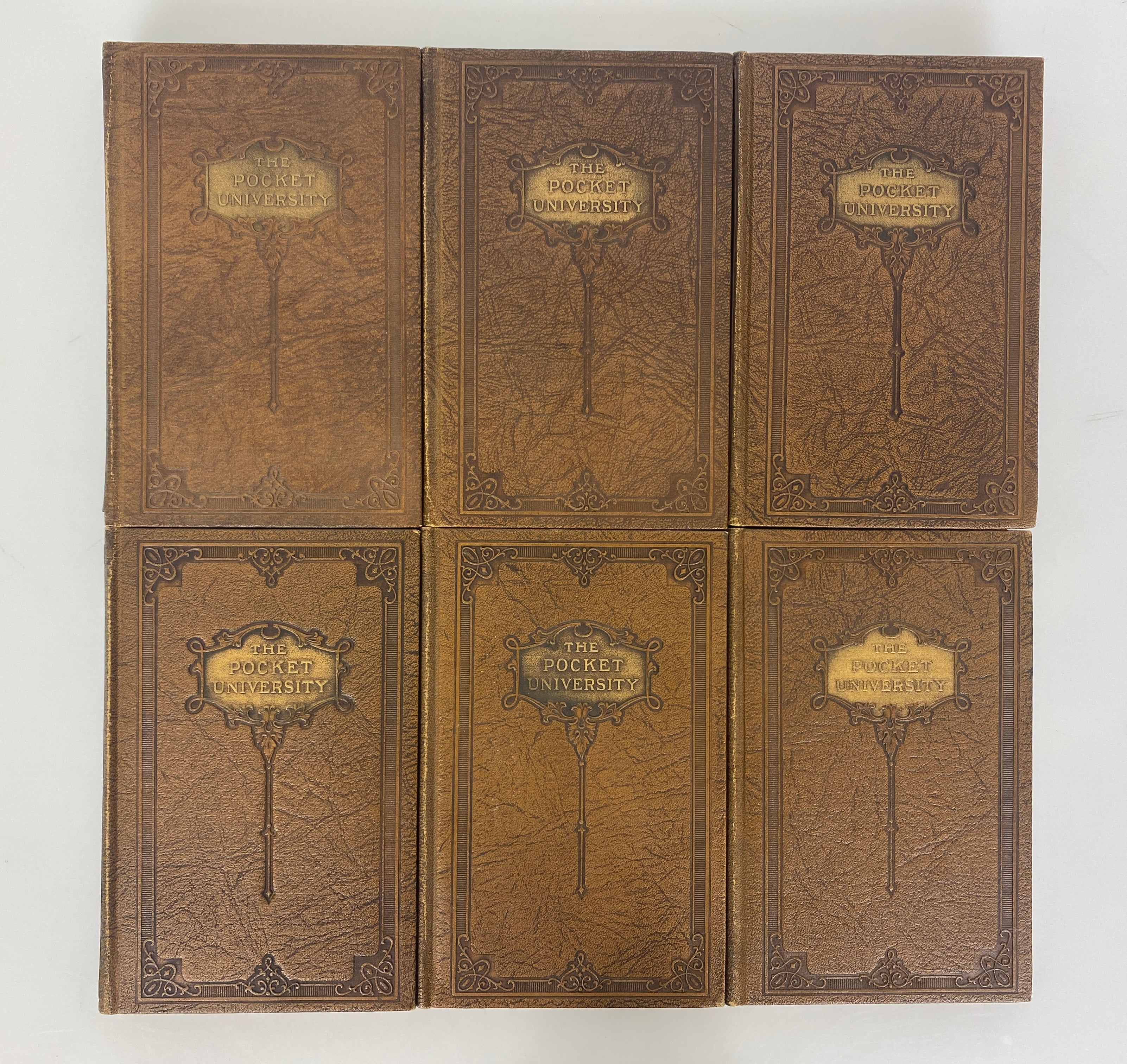 6 Volumes The Pocket University 1-4, 6, 9 1927 Vintage HC