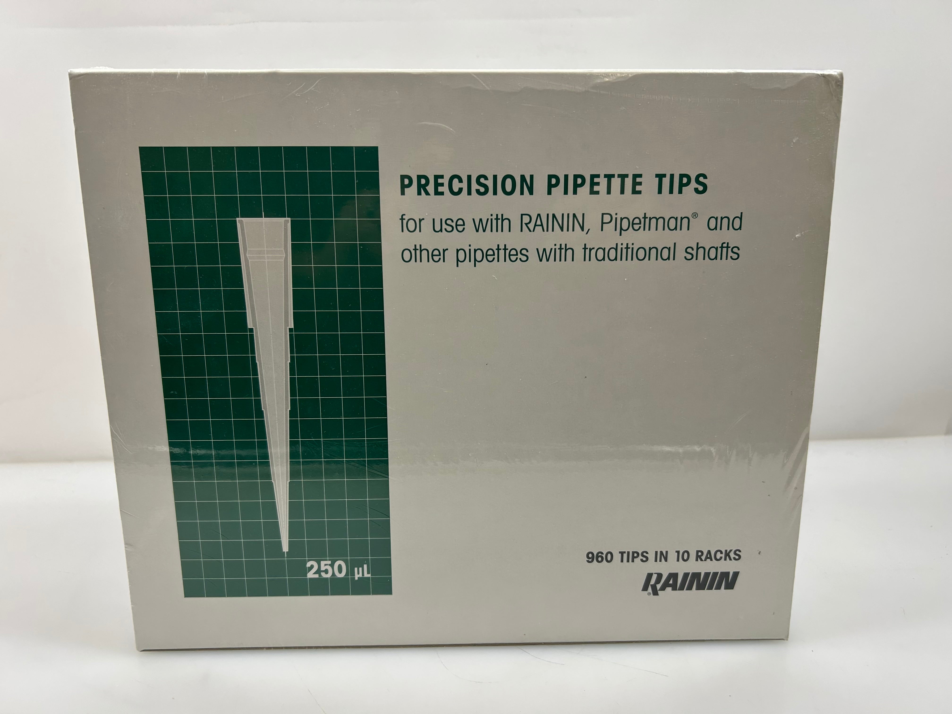 Rainin Precision Pipette Tips 250µL 960 tips in 10 Racks * New in Packaging*