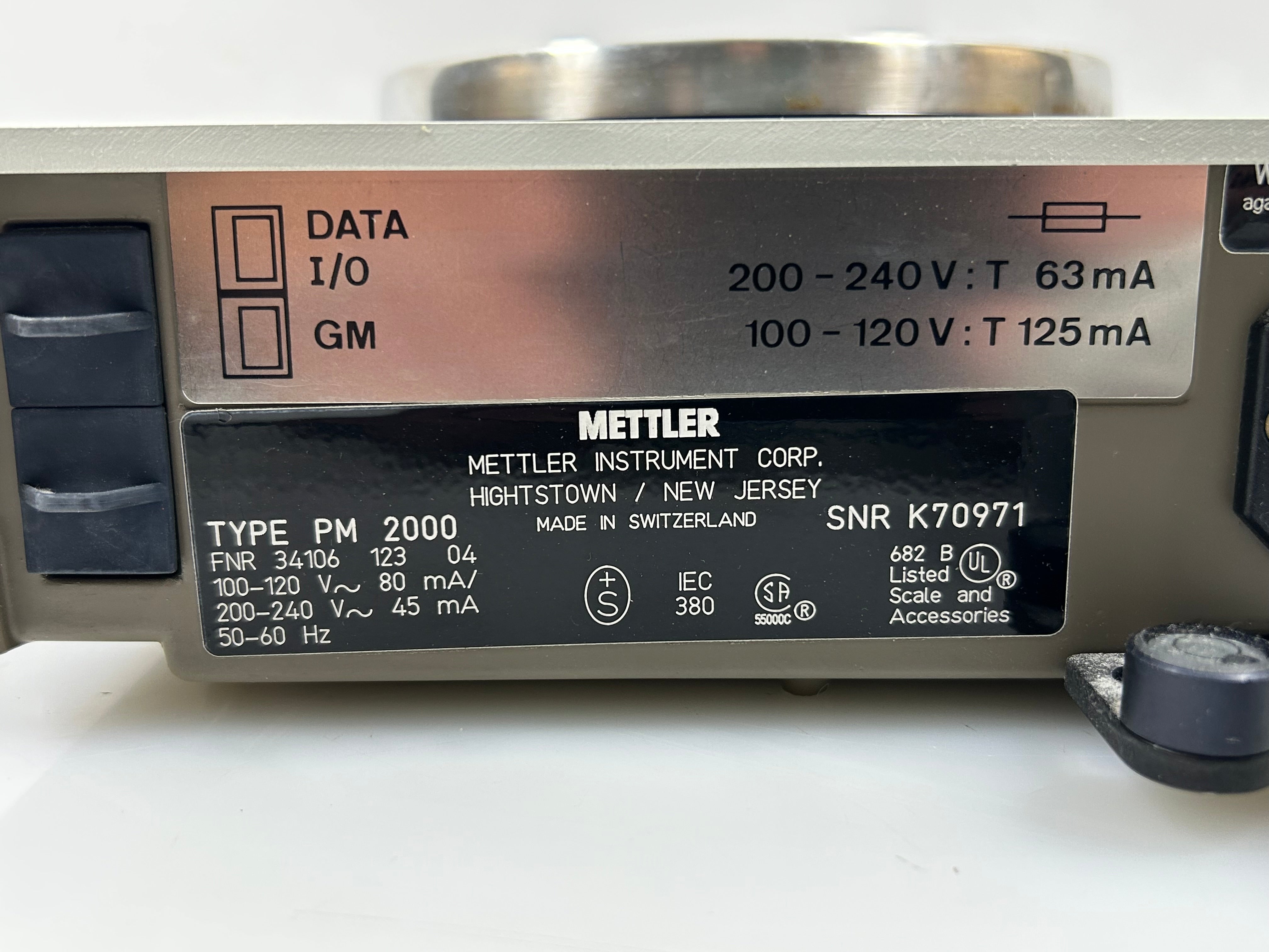 Mettler Toledo PM 2000 Balance Scale