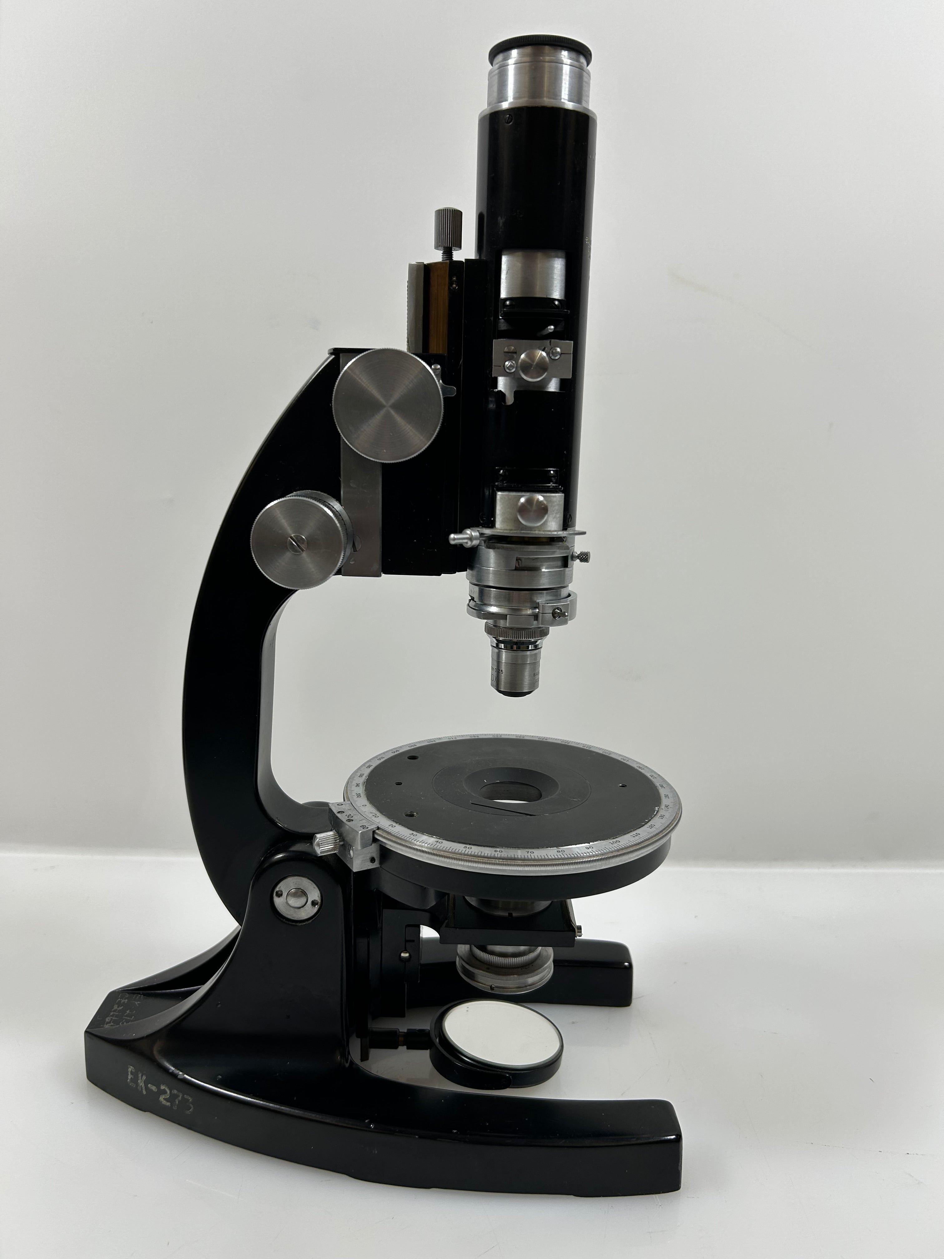 Vintage Bausch and Lomb Student Microscope with Wood Case