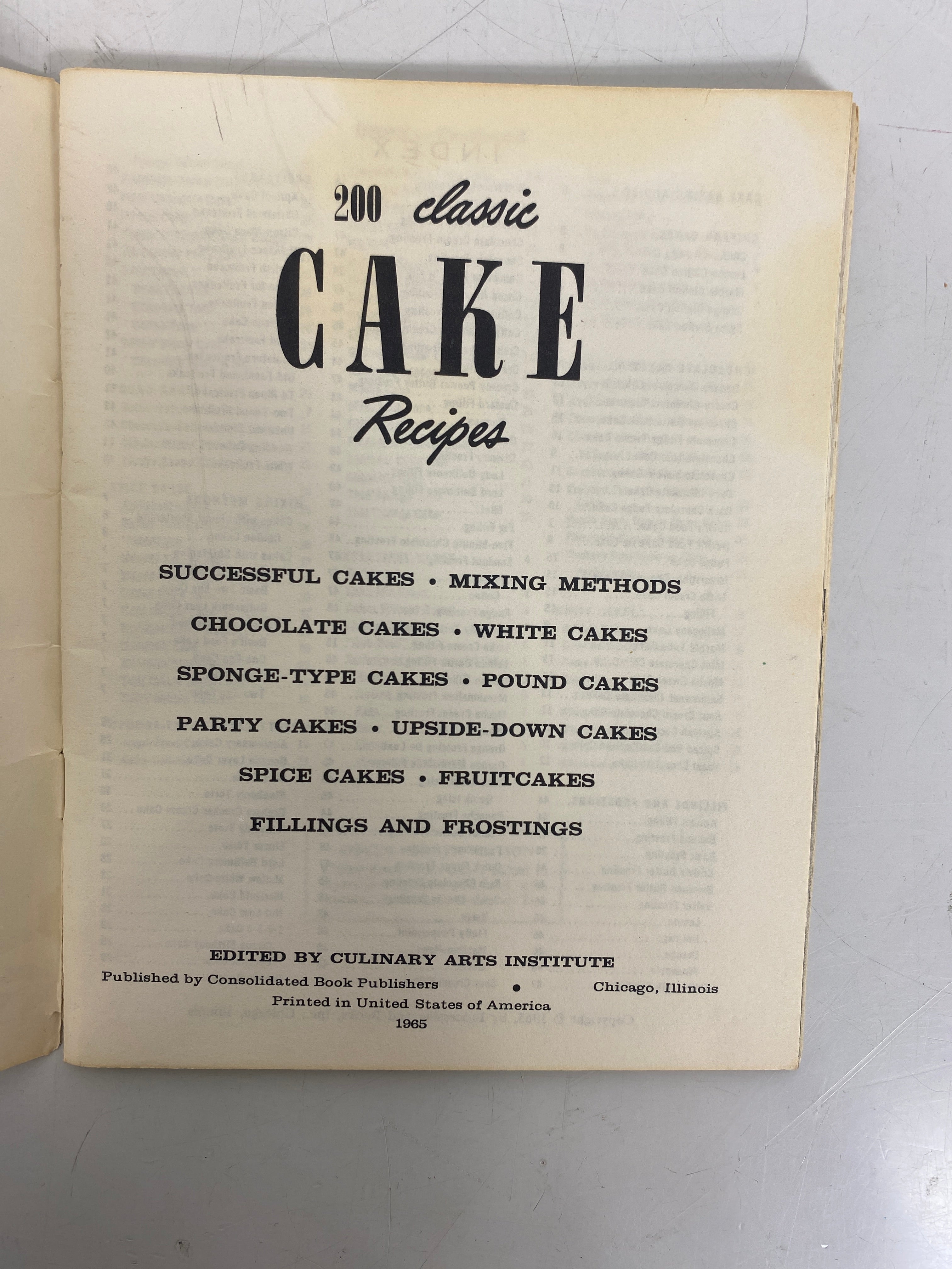 7 Vintage Culinary Arts Institute Books incl Cake/Salads/Snacks/Sandwiches SC