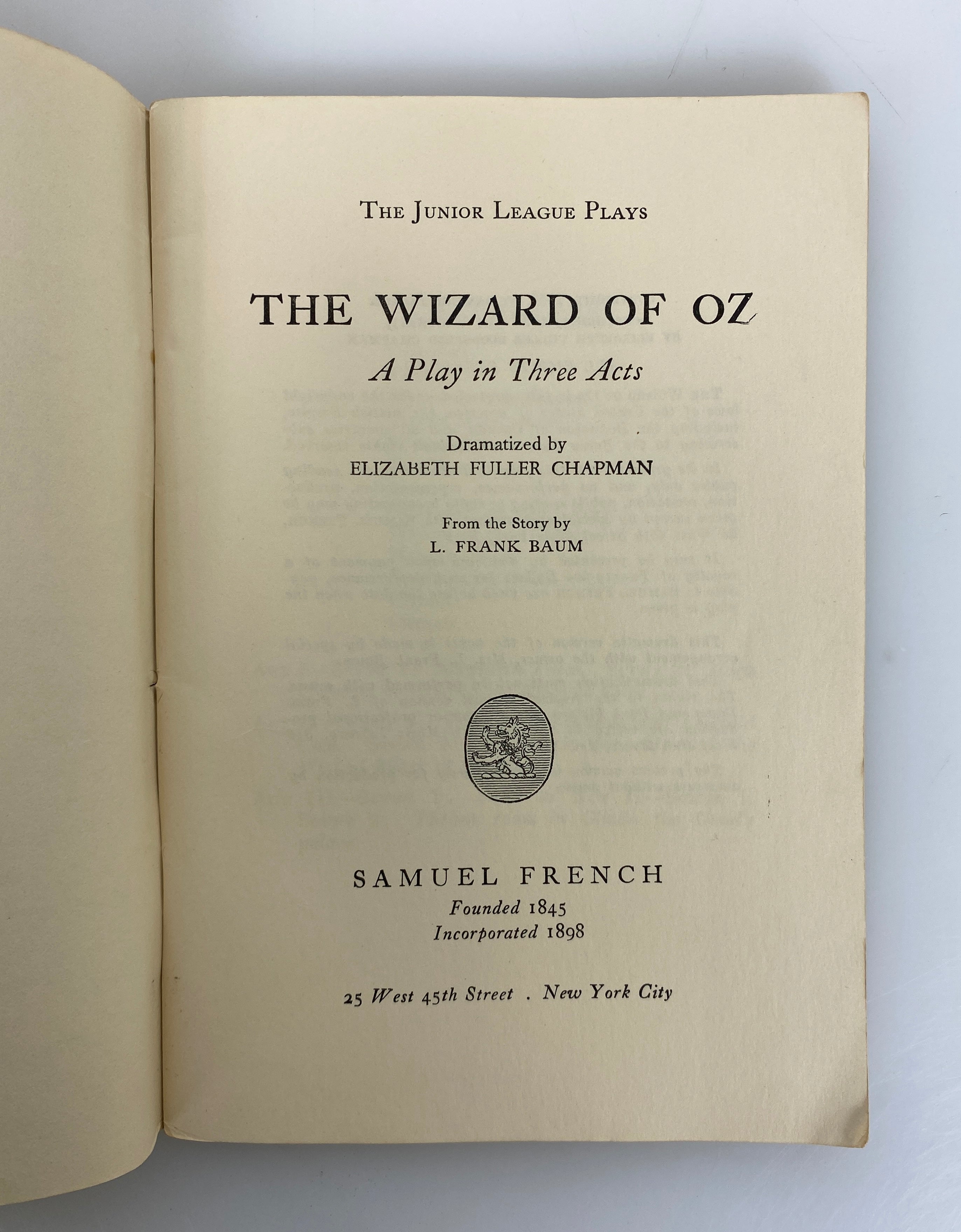 7 Vtg Plays incl: Wizard of Oz/Heidi/The Drunkard/Witness for the Prosecution SC