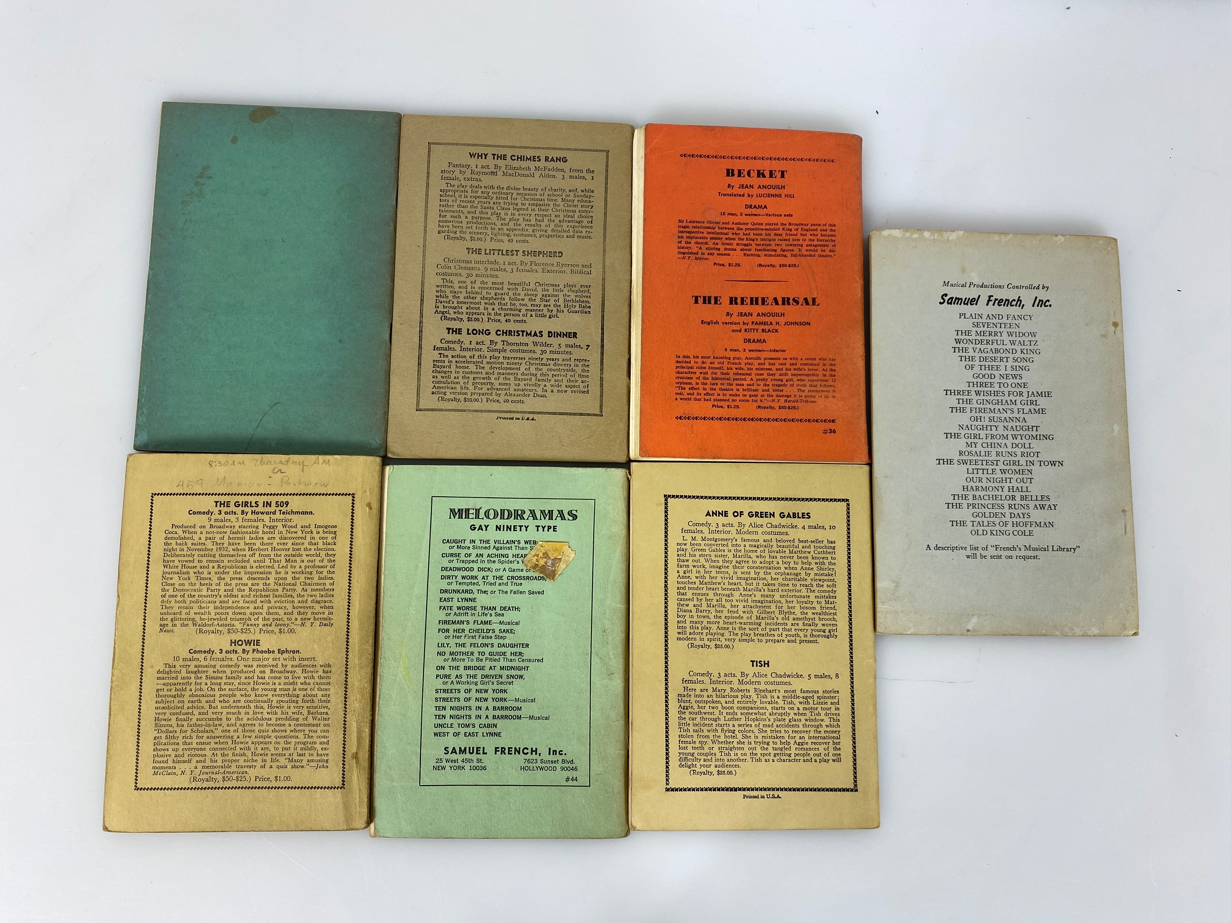 7 Vtg Plays incl: Wizard of Oz/Heidi/The Drunkard/Witness for the Prosecution SC