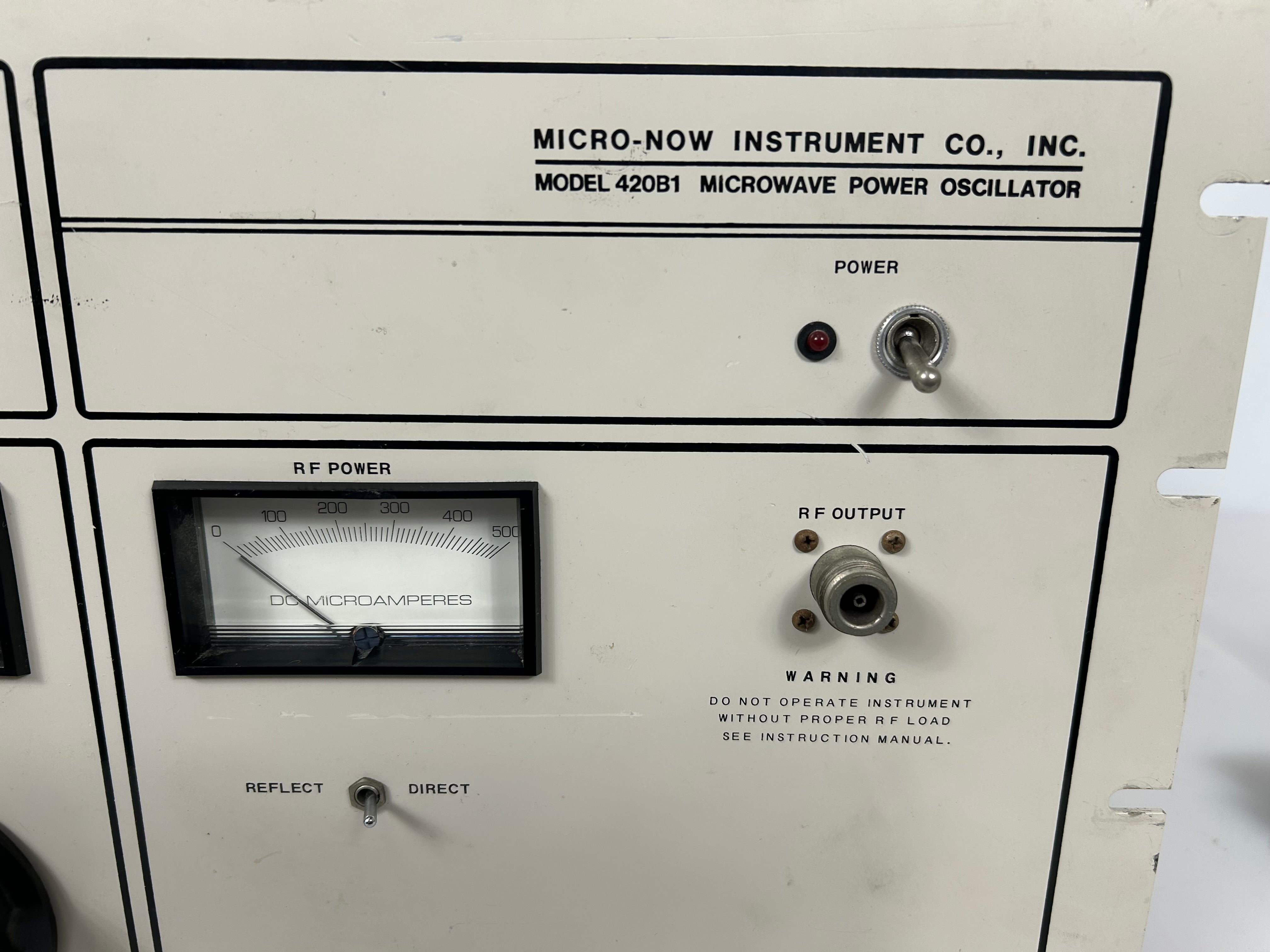 Micro-Now Instrument Co. Microwave Power Oscillator 420B1 *Untested*