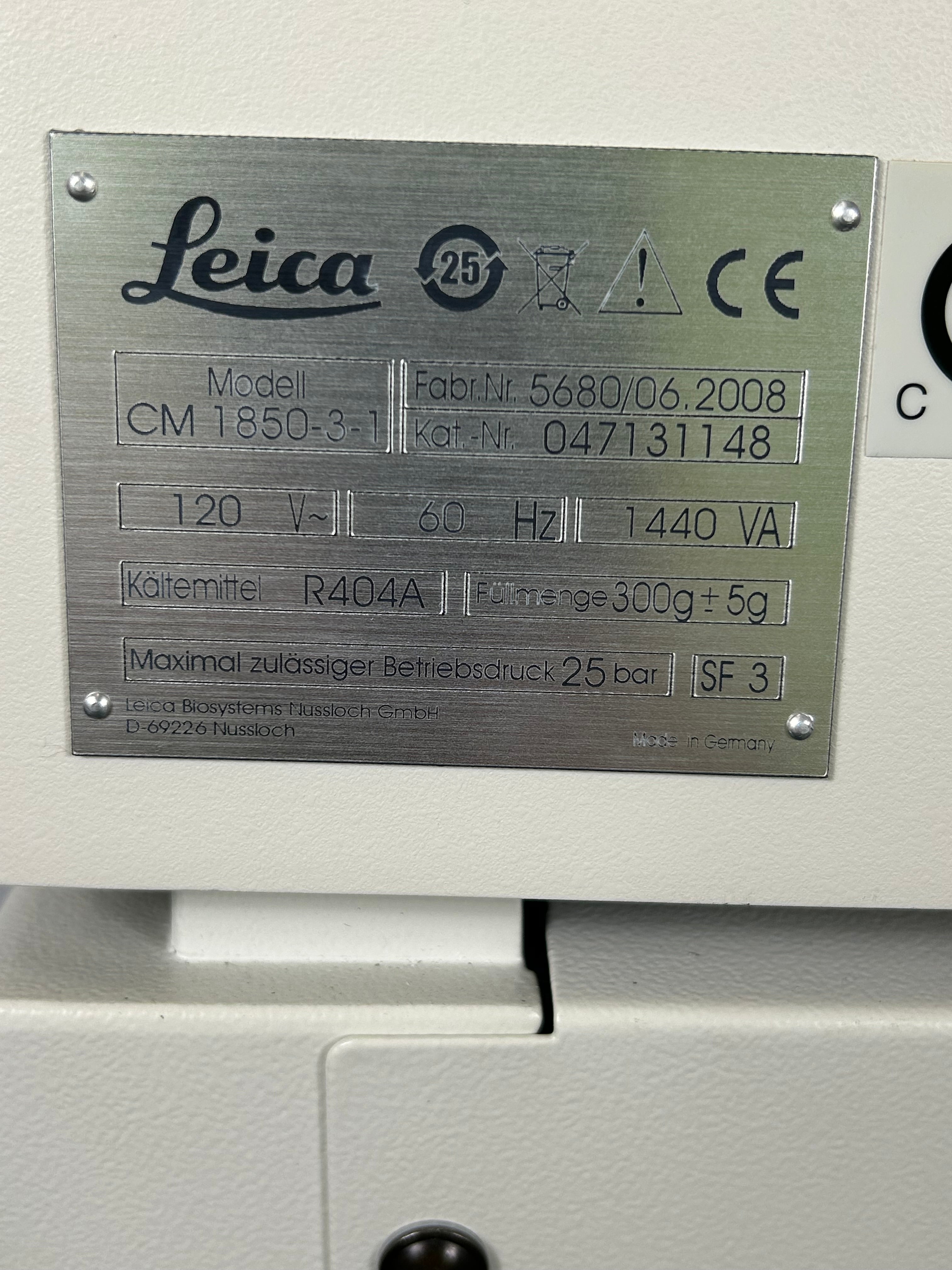 Leica CM1850 Cryostat Microtome *Parts*