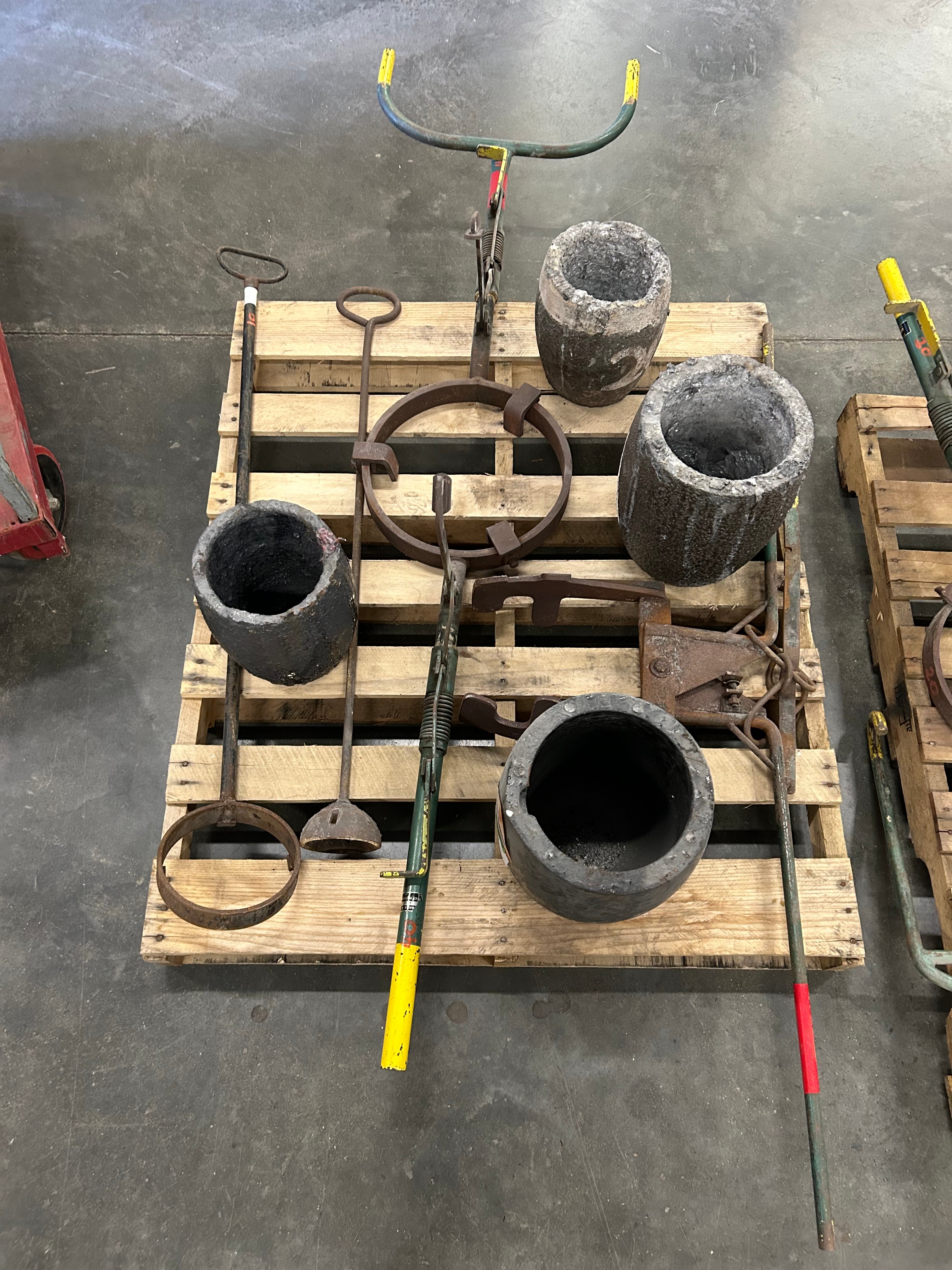 Large Assortment of Metal Foundry Tools