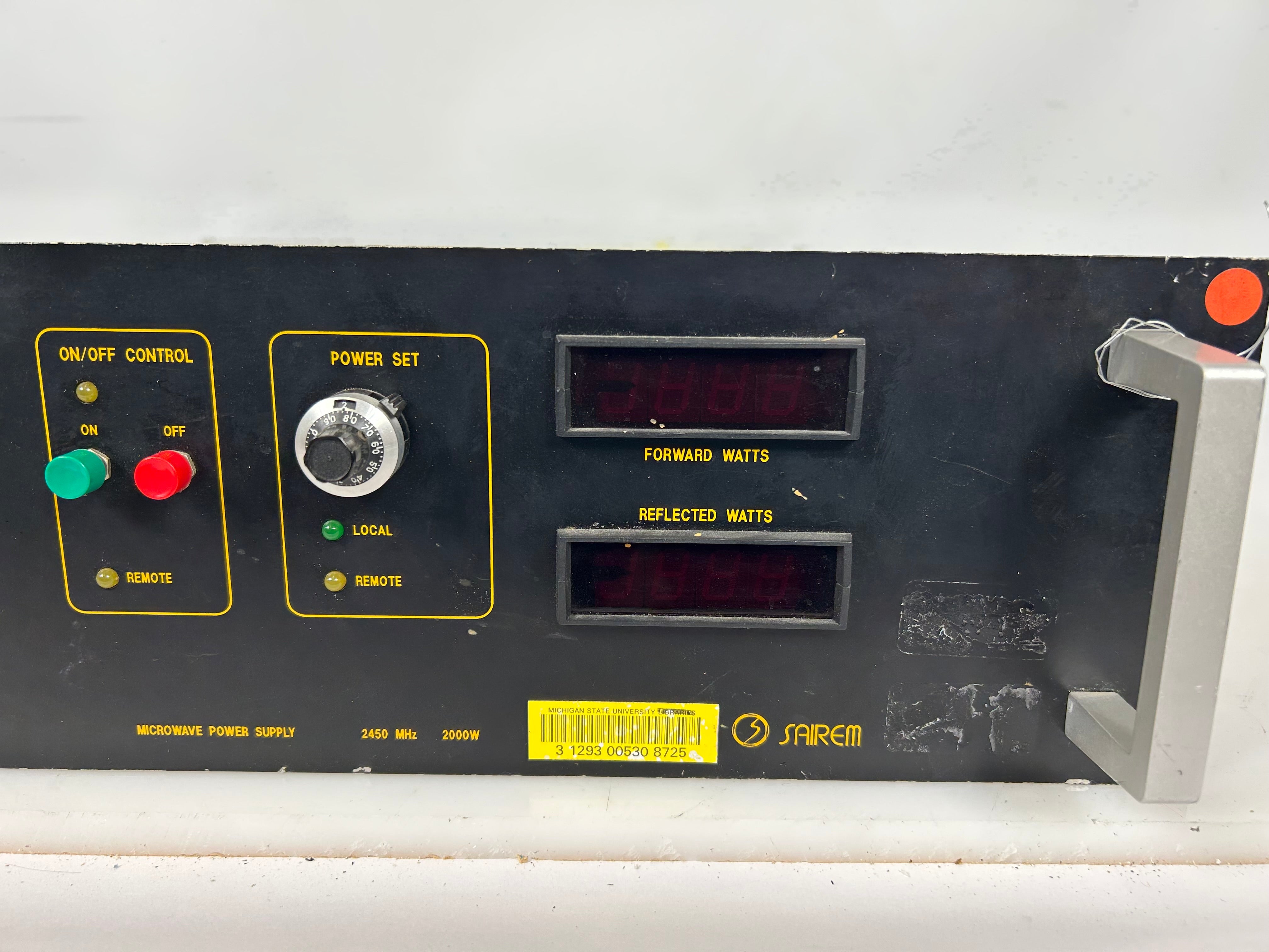 Sairem Microwave Power Supply *Untested*